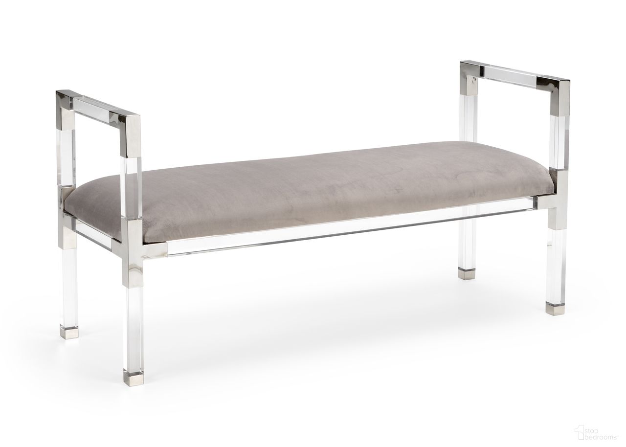 The appearance of Master Suite Bench In Clear and Nickel designed by Chelsea House in the modern / contemporary interior design. This clear/nickel piece of furniture was selected by 1StopBedrooms from Chelsea House Misc Collection to add a touch of cosiness and style into your home. Sku: 384974. Material: Acrylic.