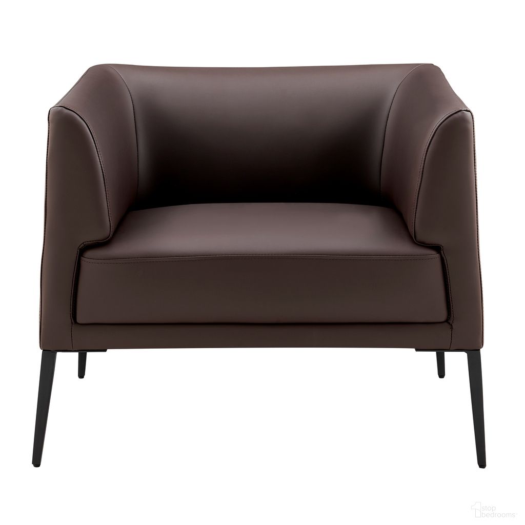 Matias Lounge Chair In Brown Leatherette