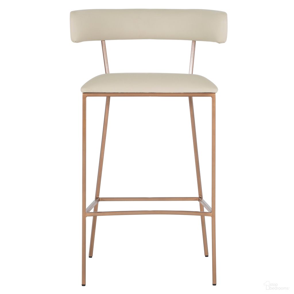 The appearance of Matlock Bar Stool In Ivory and White designed by Gabby in the transitional interior design. This ivory and white piece of furniture was selected by 1StopBedrooms from Matlock Collection to add a touch of cosiness and style into your home. Sku: SCH-175539. Material: Metal.