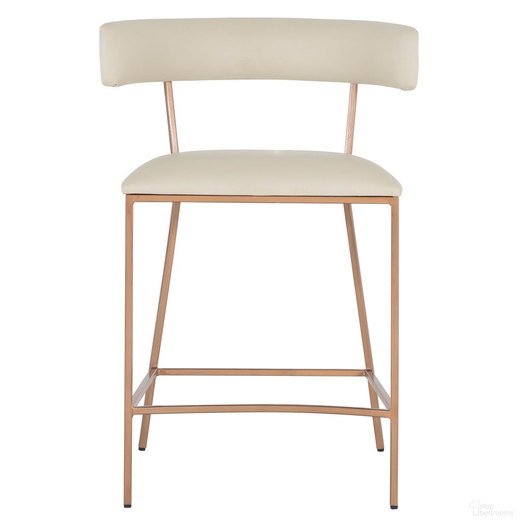 Matlock Counter Stool In Ivory and White