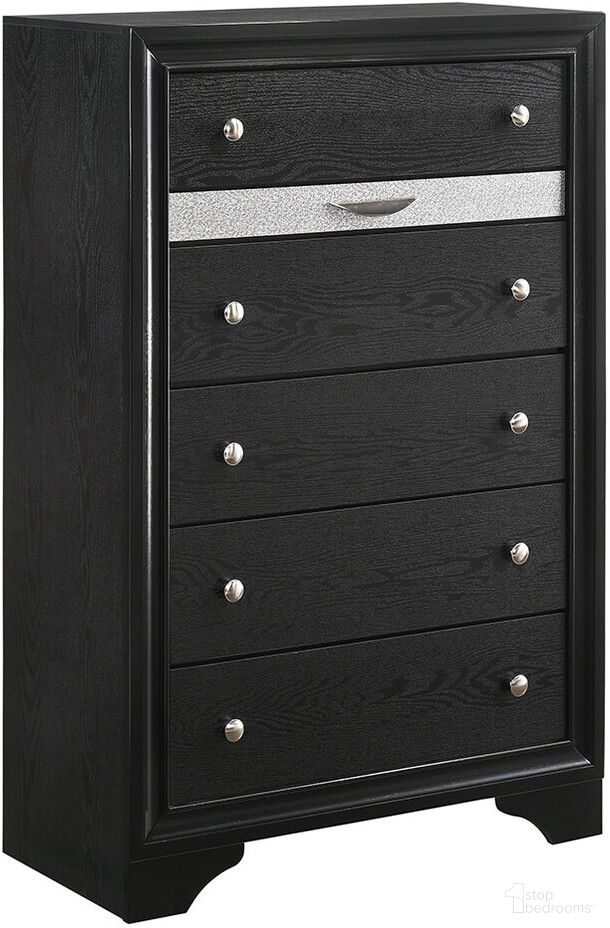 The appearance of Matrix Chest In Black designed by Galaxy Home Furnishings in the modern / contemporary interior design. This black piece of furniture  was selected by 1StopBedrooms from Matrix Collection to add a touch of cosiness and style into your home. Sku: 808857772084. Material: Wood.