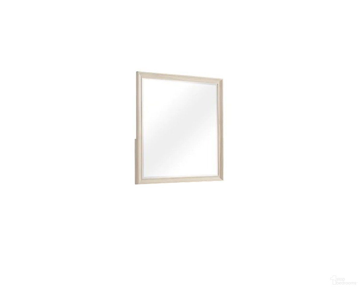 Matrix Landscape Bedroom Mirror in Cerused Linen