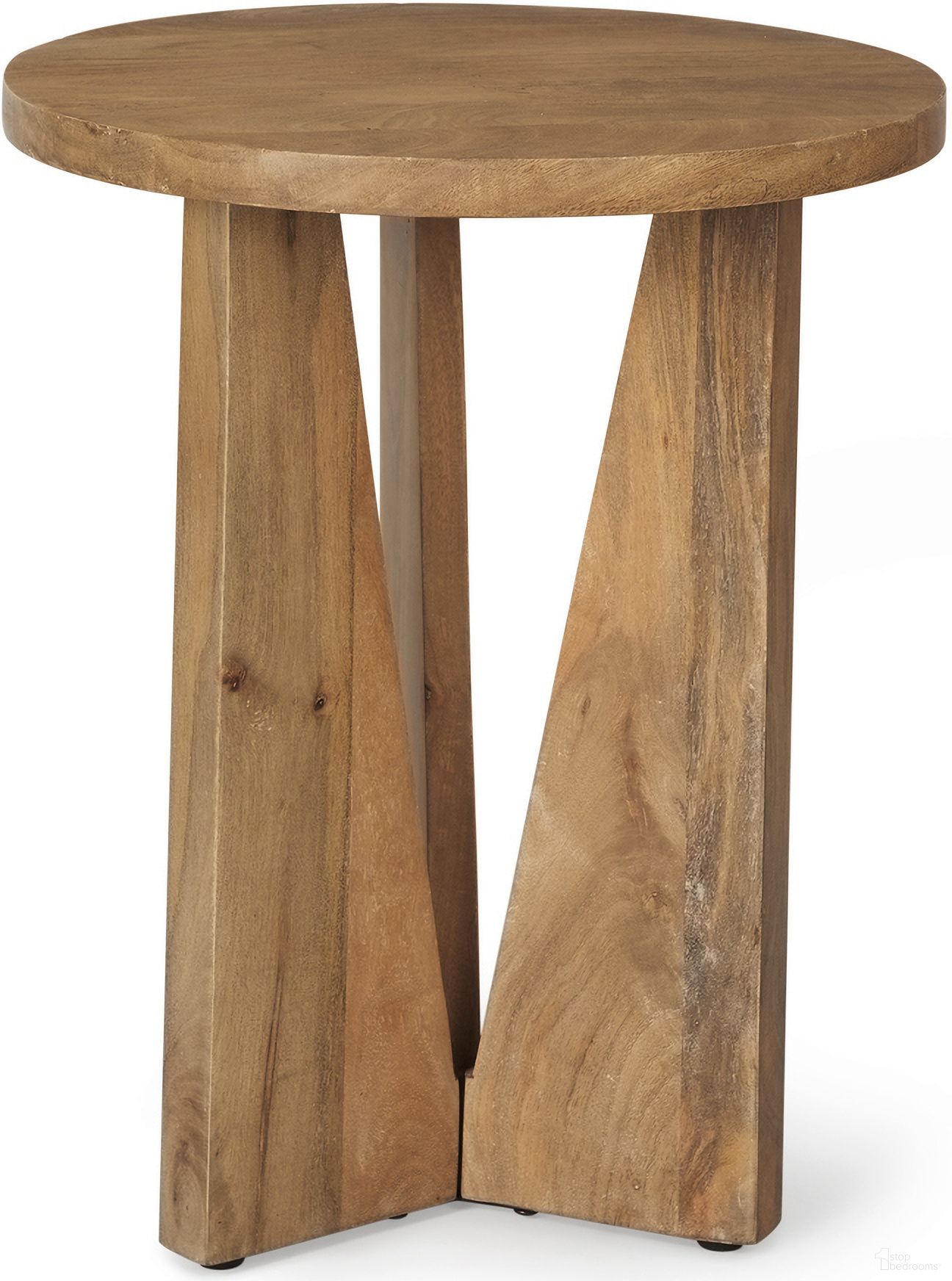 The appearance of Mattius Accent Table In Light Brown designed by Mercana in the modern / contemporary interior design. This light brown piece of furniture  was selected by 1StopBedrooms from Mattius Collection to add a touch of cosiness and style into your home. Sku: 70112. Material: Wood.