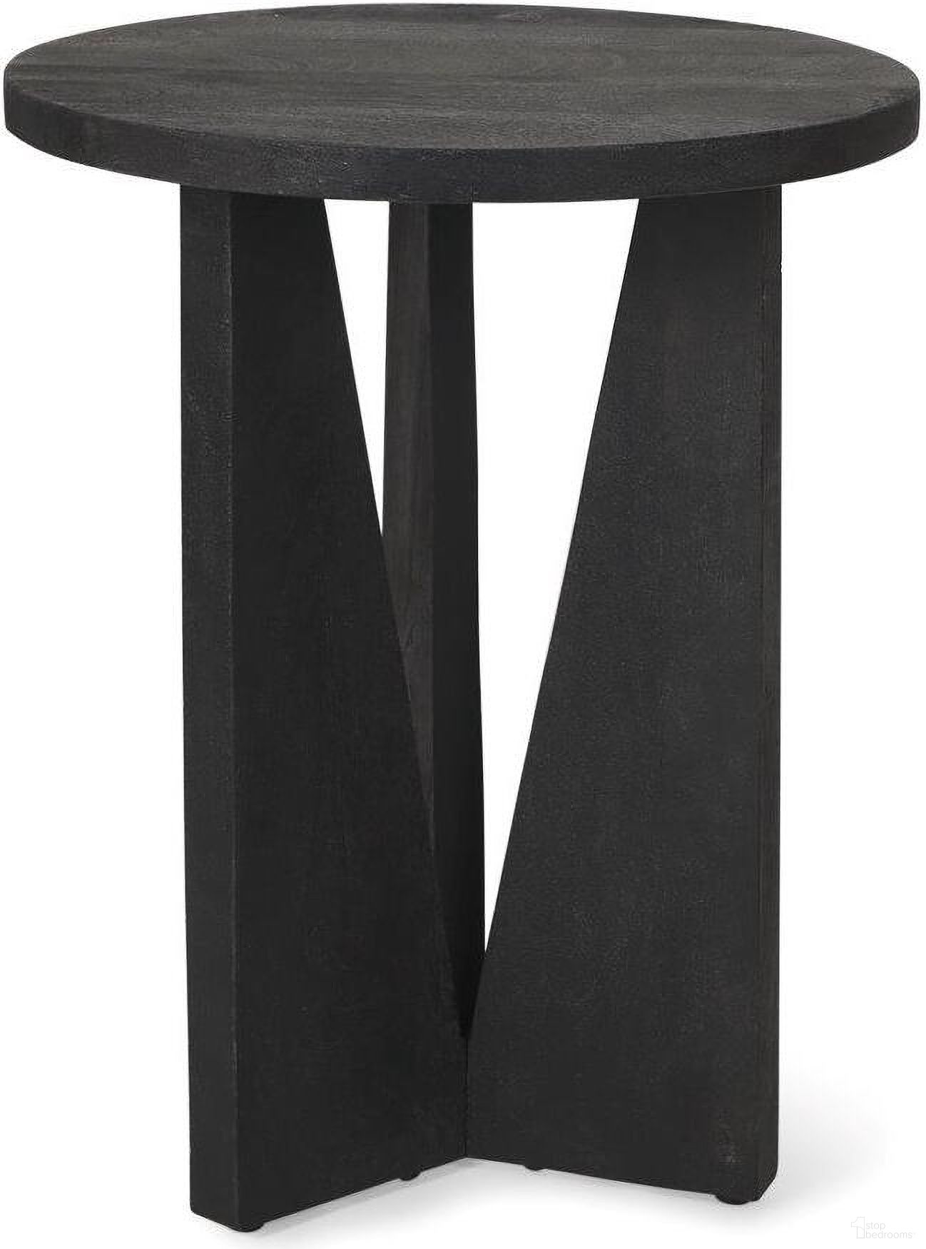 The appearance of Mattius Black Wood Accent Table designed by Mercana in the traditional interior design. This black piece of furniture  was selected by 1StopBedrooms from Mattius Collection to add a touch of cosiness and style into your home. Sku: 70110. Material: Wood.
