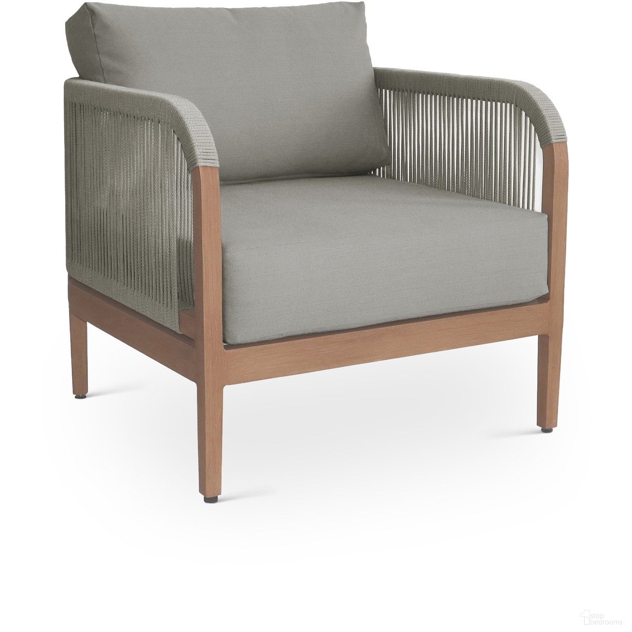 The appearance of Maui Water Resistant Fabric Outdoor Patio Chair In Grey designed by Meridian in the modern / contemporary interior design. This grey piece of furniture  was selected by 1StopBedrooms from Maui Collection to add a touch of cosiness and style into your home. Sku: 361Grey-C. Material: Aluminum.