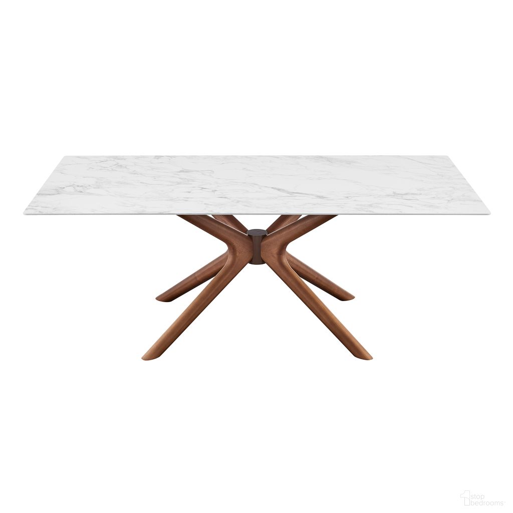 The appearance of Maurice 79 Inch Rectangle Table In White designed by Euro Style in the modern / contemporary interior design. This white piece of furniture  was selected by 1StopBedrooms from Maurice Collection to add a touch of cosiness and style into your home. Sku: 30962WHT-A;30962WHT-B;30962WHT-C. Table Base Style: Legs. Material: Ceramic. Table Top Shape: Rectangular. Size: 40" x 79".