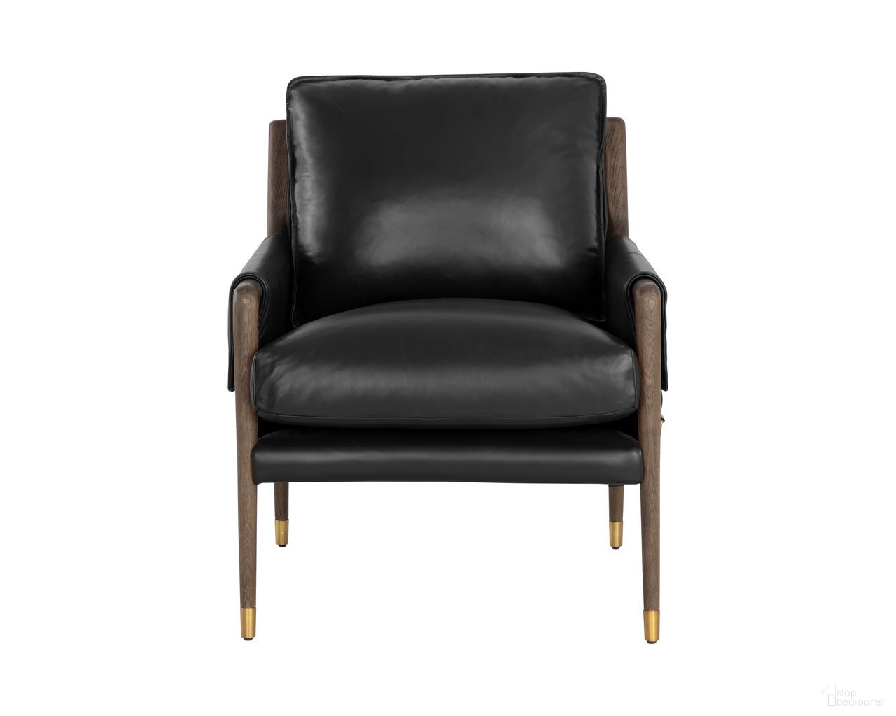 Mauti Armchair In Distressed Brown and Cortina Black