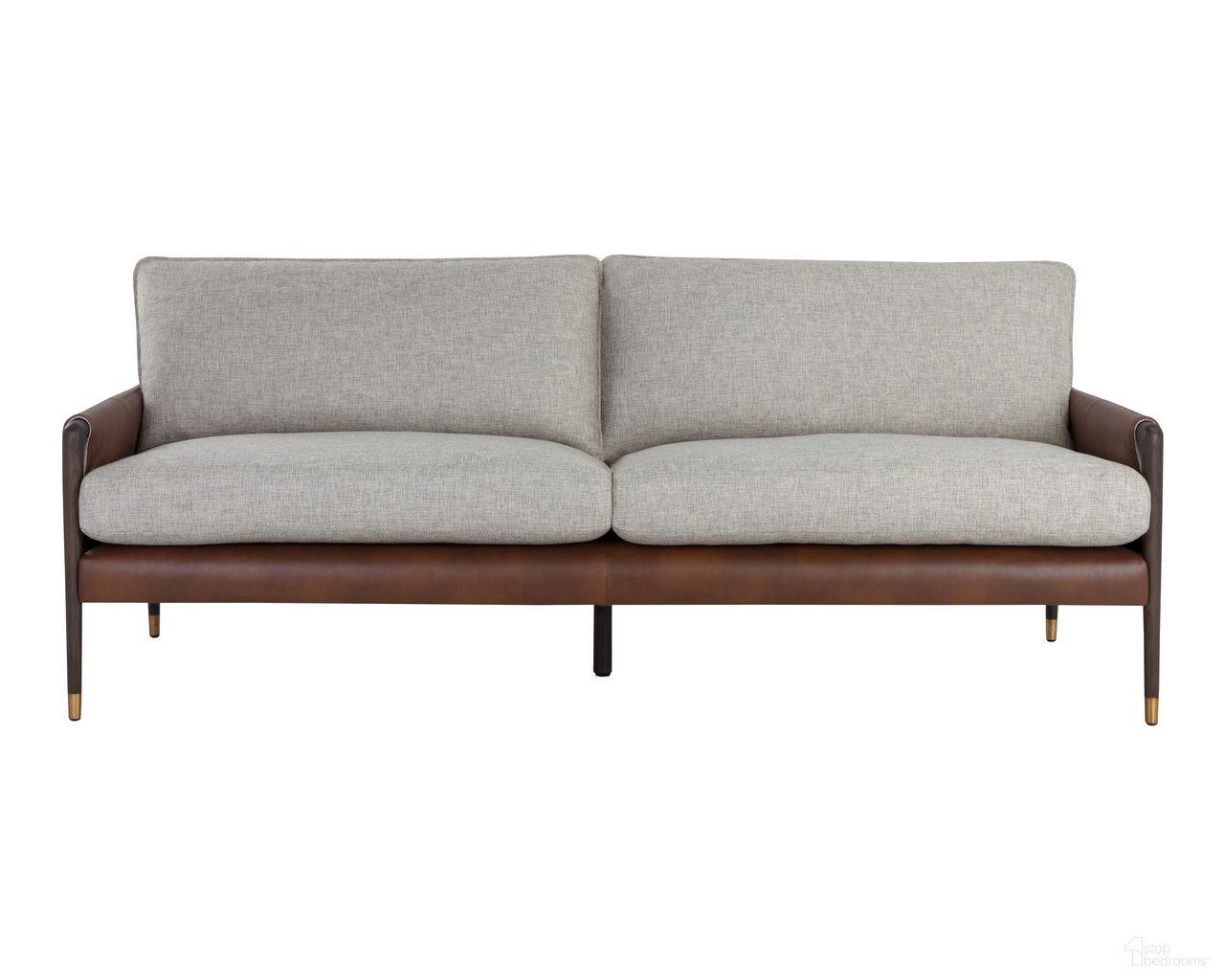 Mauti Sofa In Vault Fog and Bravo Cognac