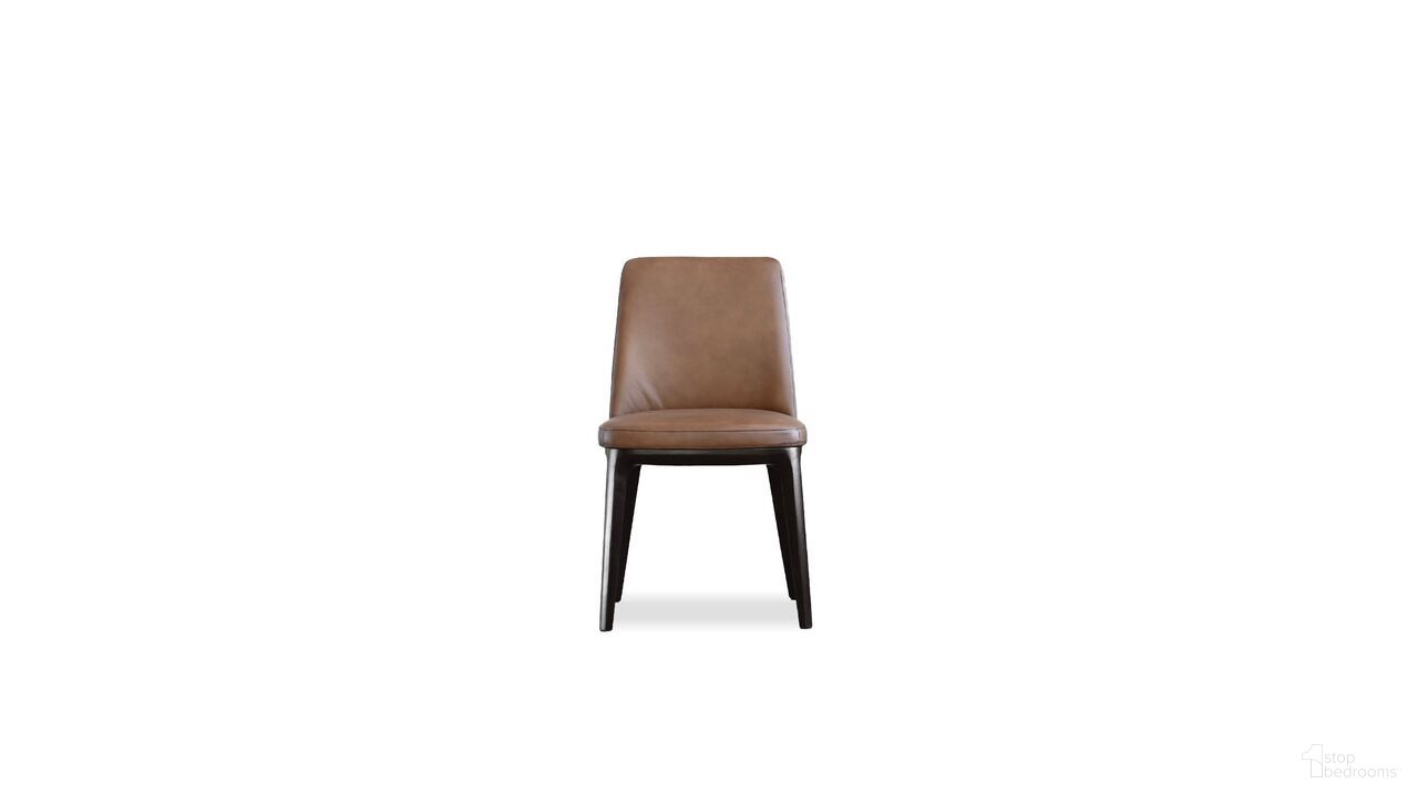 The appearance of Maven Dining Chair Set of 2 In Cacao Brown designed by Mobital in the modern / contemporary interior design. This cacao brown piece of furniture  was selected by 1StopBedrooms from Maven Collection to add a touch of cosiness and style into your home. Sku: DCH-MAVE-CABR-. Material: Leather. Chair Type: Side Chair.
