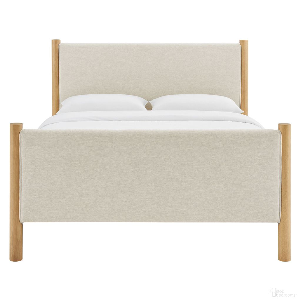 The appearance of Maven Full Size Fabric Upholstered Platform Bed In Ivory and Oak designed by Modway in the modern / contemporary interior design. This ivory/oak piece of furniture was selected by 1StopBedrooms from Maven Collection to add a touch of cosiness and style into your home. Sku: MOD-7186-HEI-OAK-1;MOD-7186-HEI-OAK-2. Bed Type: Platform Bed. Material: Fabric. Bed Size: Full.