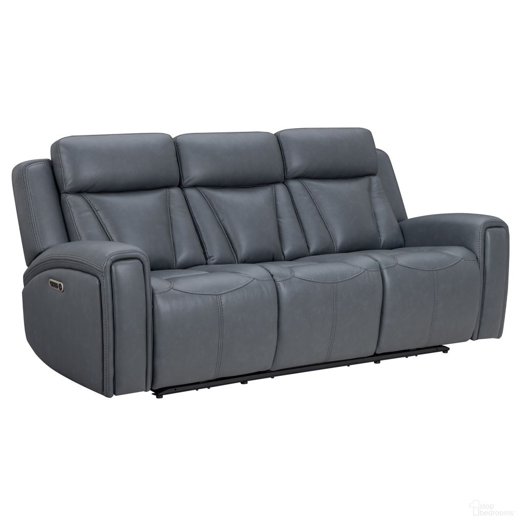 Maveric Zero Gravity Power Reclining Sofa with Drop Down Table with Adjustable Headrests In Bette Lapis