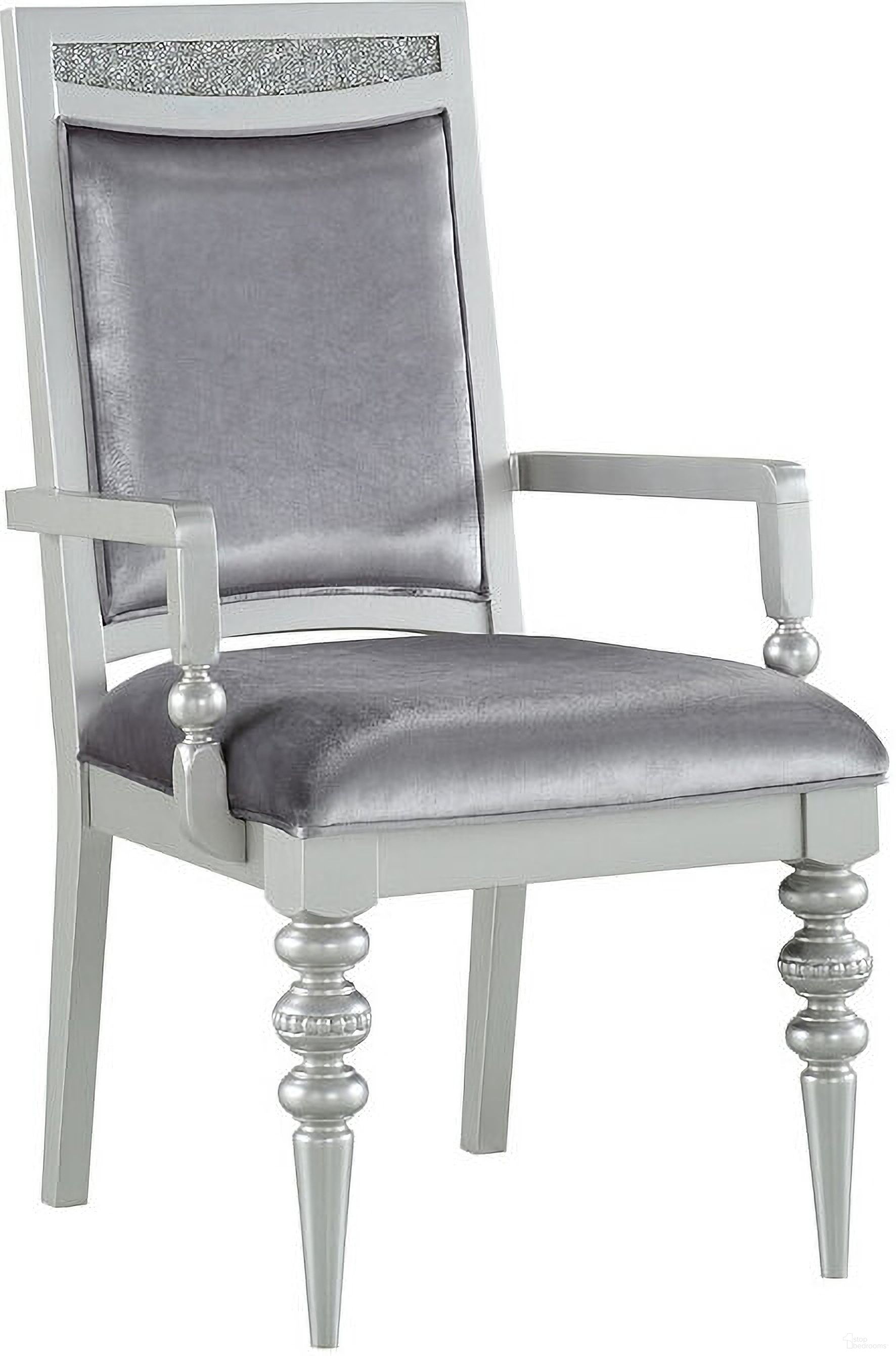 The appearance of Maverick Arm Chair (Set of 2) designed by ACME in the glam interior design. This platinum piece of furniture was selected by 1StopBedrooms from Maverick Collection to add a touch of cosiness and style into your home. Sku: 61803. Material: Wood. Chair Type: Arm Chair.