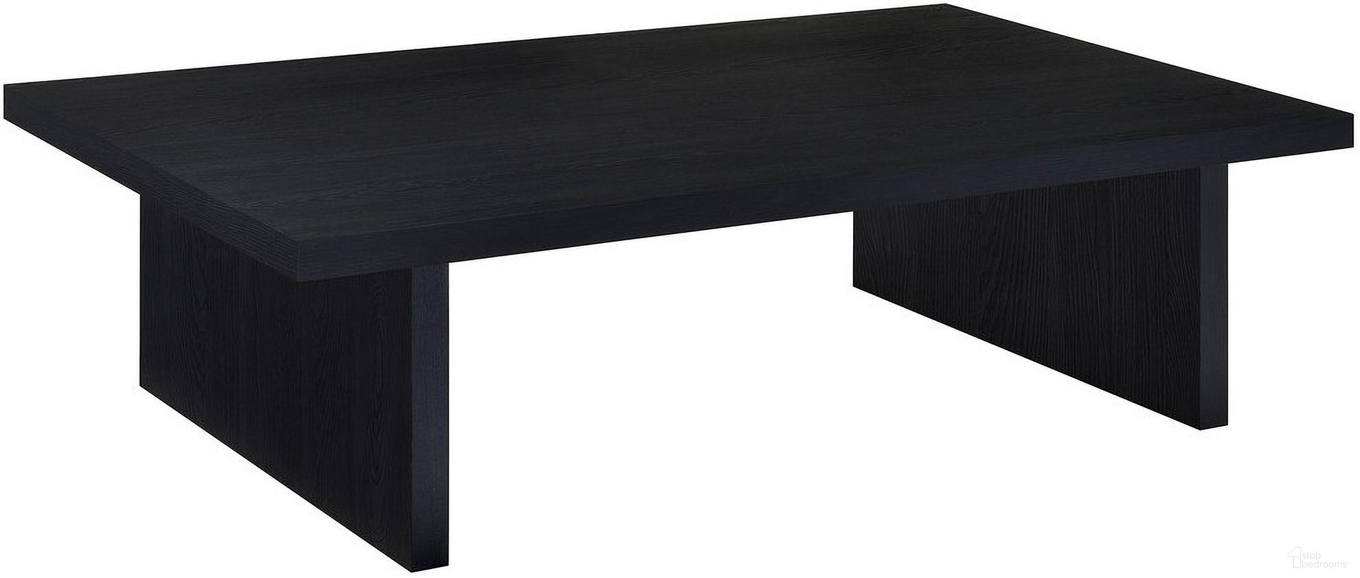 The appearance of Max Rectangular Engineered Laminate Coffee Table In Black designed by Coaster in the modern / contemporary interior design. This black piece of furniture  was selected by 1StopBedrooms from Max Collection to add a touch of cosiness and style into your home. Sku: 706278. Material: Engineered Wood.