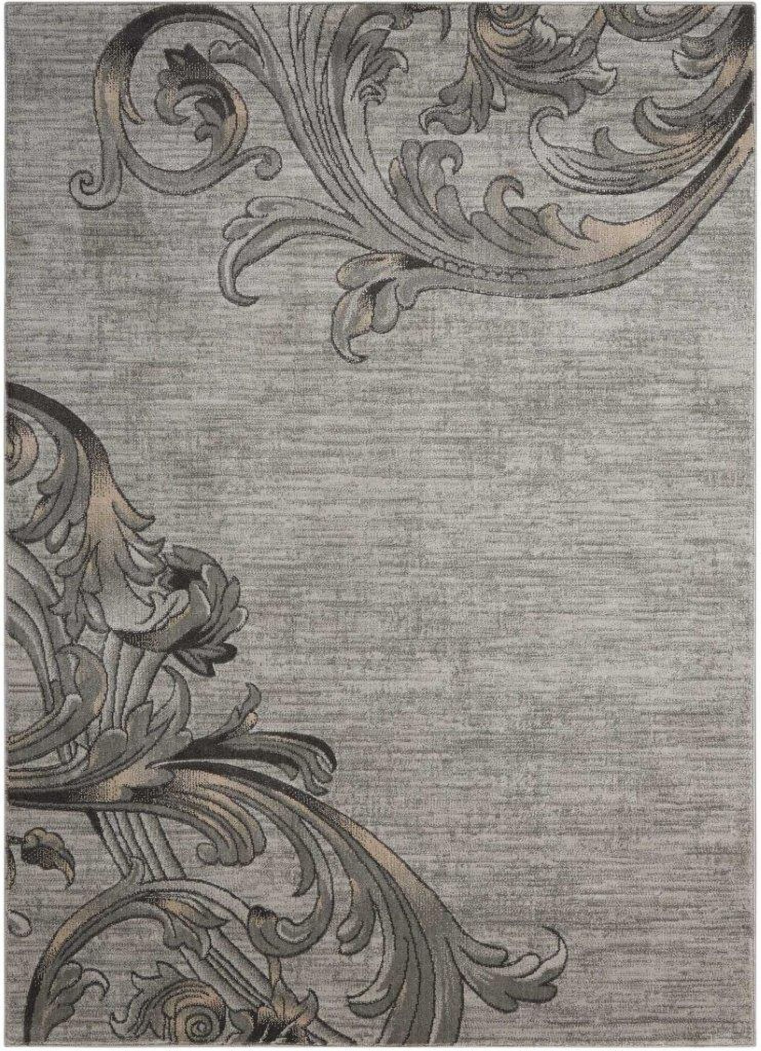 The appearance of Maxell Graphite 3'10" x 5'10" Area Rug designed by Nourison in the modern / contemporary interior design. This graphite piece of furniture was selected by 1StopBedrooms from Maxell Collection to add a touch of cosiness and style into your home. Sku: 99446335265. Material: Polyester.