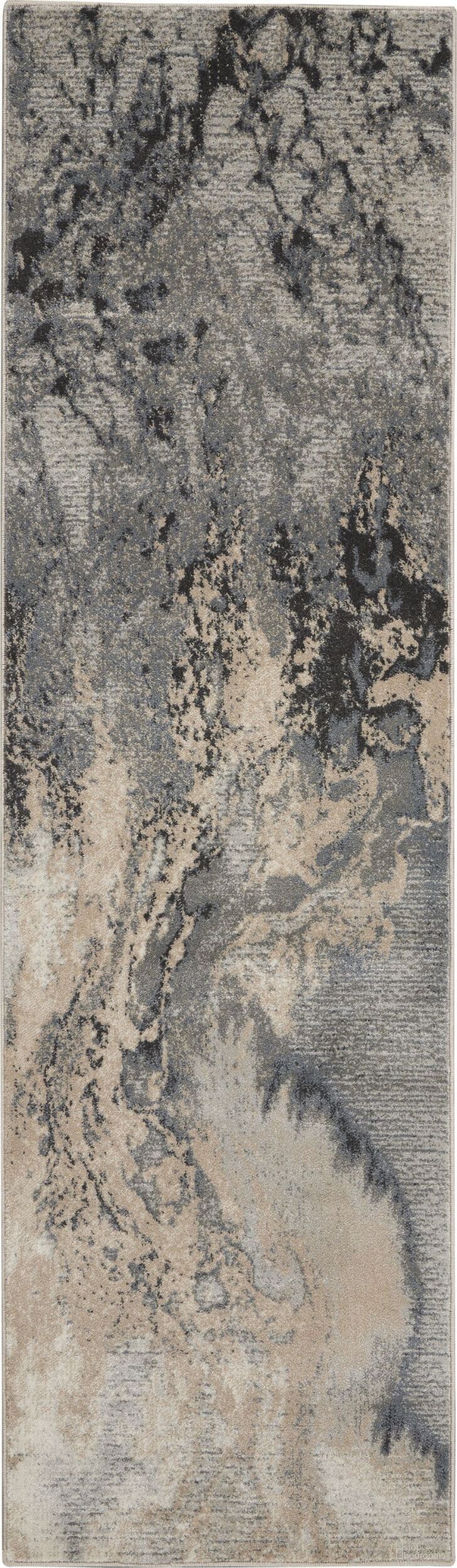 Maxell Grey 2'2" x 7'6" Runner Modern Area Rug