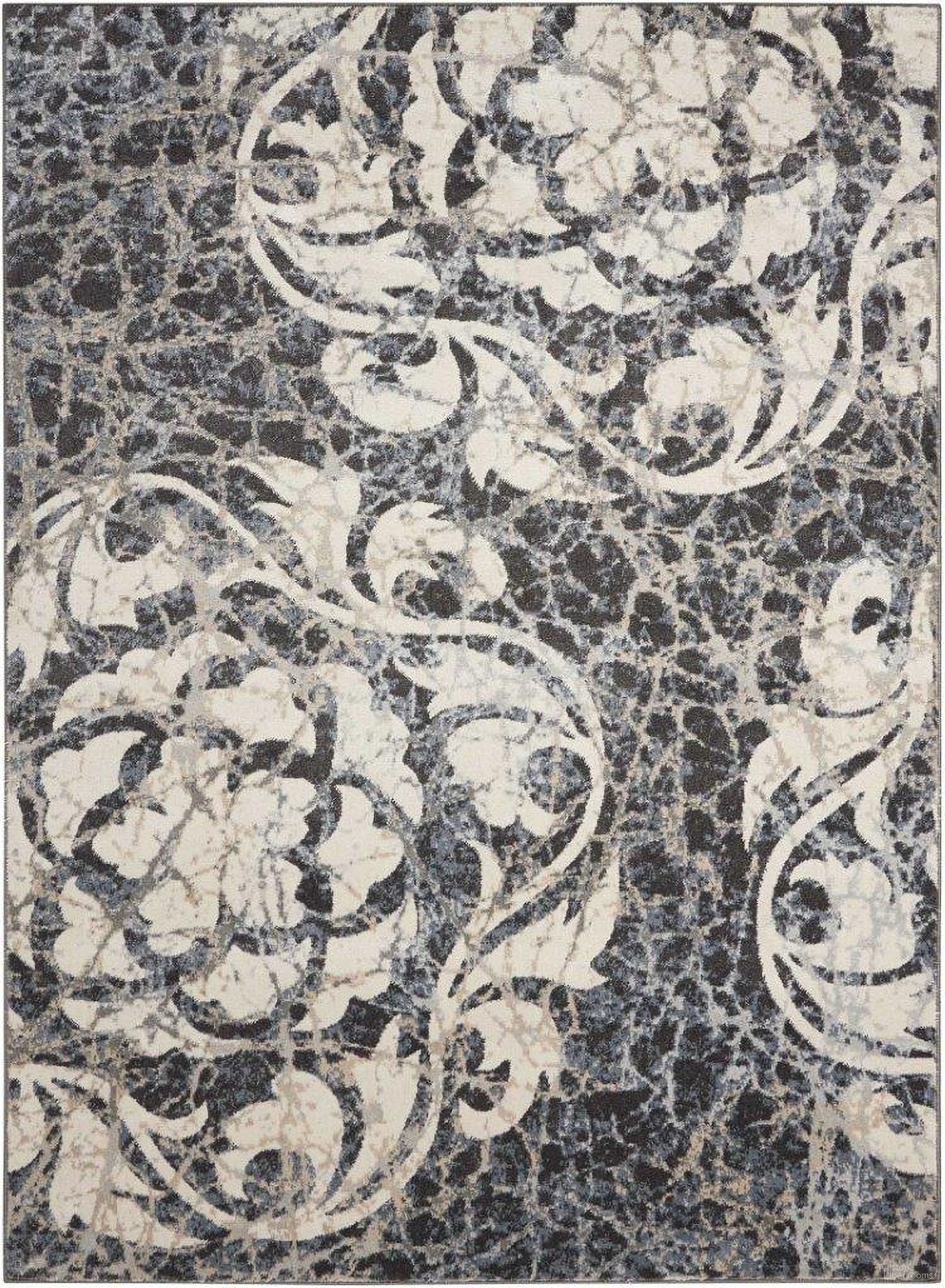 The appearance of Maxell Ivory and Charcoal 9'3" x 12'9" Area Rug designed by Nourison in the modern / contemporary interior design. This ivory and charcoal piece of furniture  was selected by 1StopBedrooms from Maxell Collection to add a touch of cosiness and style into your home. Sku: 99446343642. Material: Polyester.