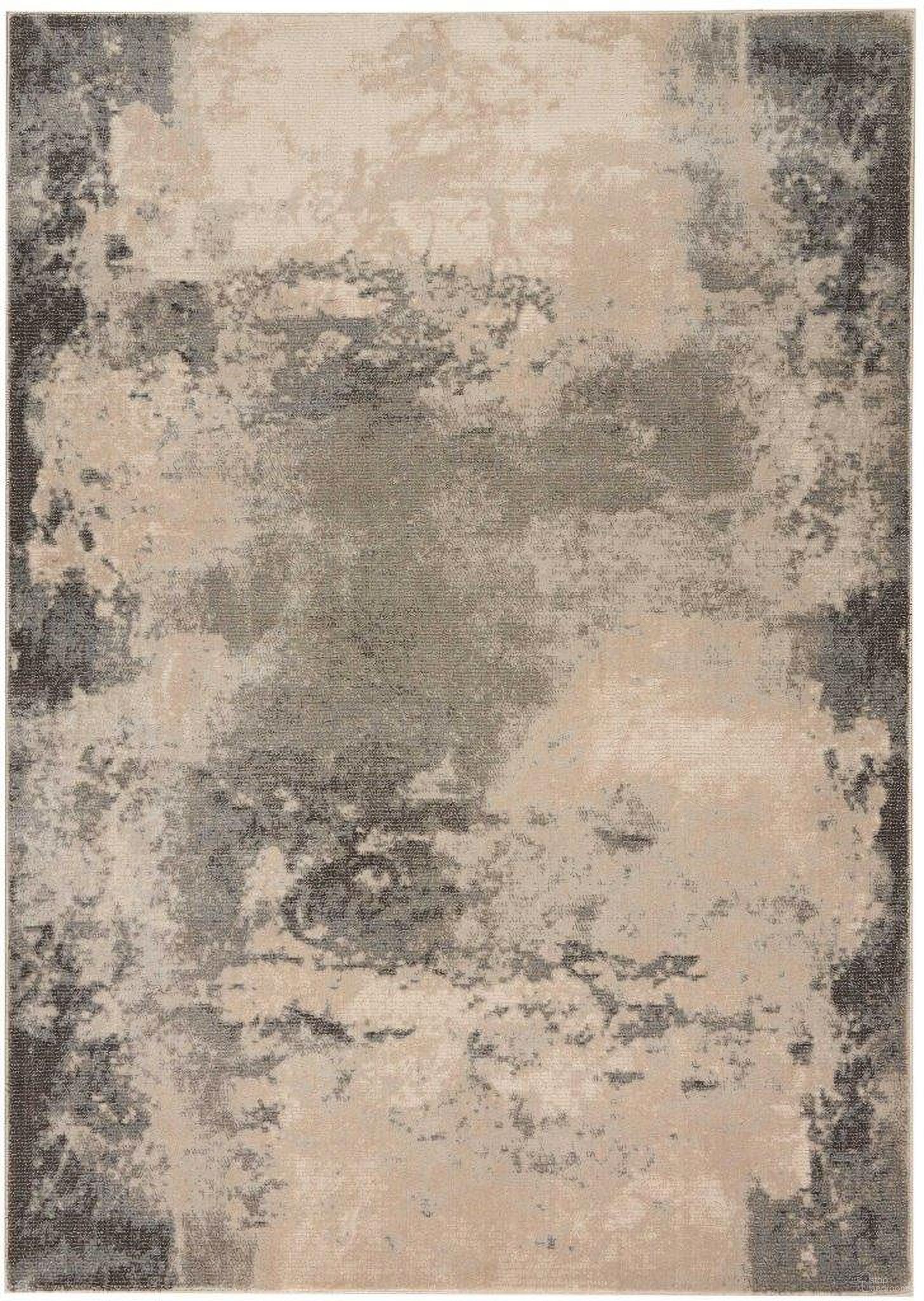 The appearance of Maxell Ivory and Grey 9'3" x 12'9" Modern Area Rug designed by Nourison in the modern / contemporary interior design. This ivory and grey piece of furniture was selected by 1StopBedrooms from Maxell Collection to add a touch of cosiness and style into your home. Sku: 99446396600. Material: Polyester.