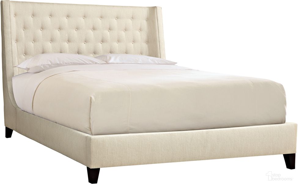 The appearance of Maxime King Shelter Bed with Button Panel Headboard designed by Bernhardt in the modern / contemporary interior design. This espresso piece of furniture was selected by 1StopBedrooms from Upholstered Bed Program Collection to add a touch of cosiness and style into your home. Sku: 323FR6Q;323H66Q. Material: Fabric. Bed Size: King. Bed Type: Upholstered Bed.