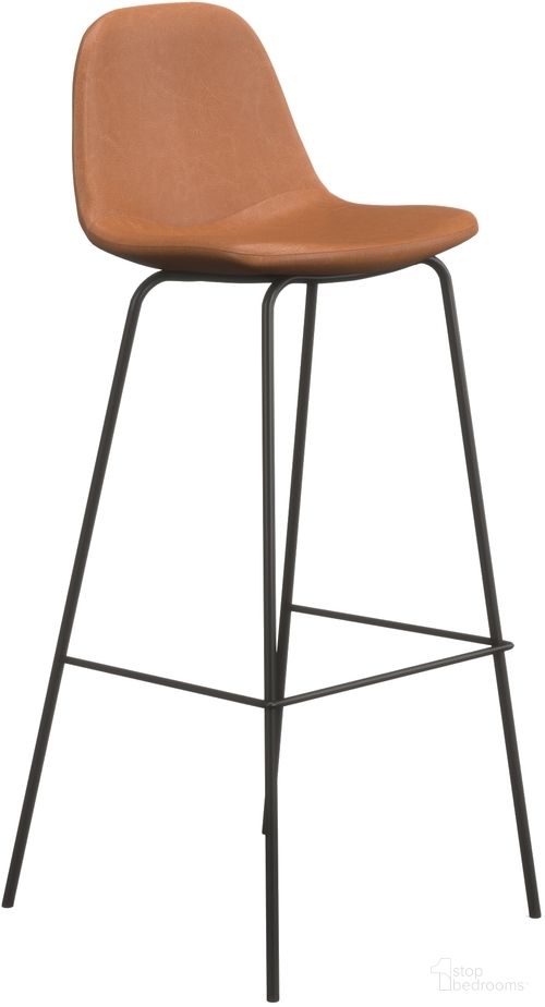 The appearance of Maxine Vegan Leather Bar Height Stools Set of 2 In Saddle designed by Aeon in the modern / contemporary interior design. This saddle piece of furniture was selected by 1StopBedrooms from Maxine Collection to add a touch of cosiness and style into your home. Sku: AE9013-Bar-Saddle. Material: Plywood.
