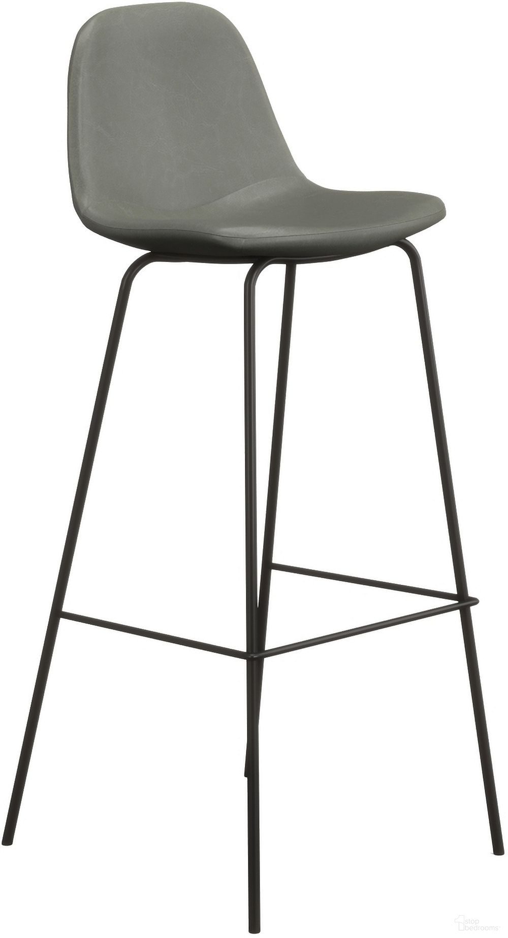The appearance of Maxine Vegan Leather Bar Height Stools Set of 2 In Slate designed by Aeon in the modern / contemporary interior design. This slate piece of furniture was selected by 1StopBedrooms from Maxine Collection to add a touch of cosiness and style into your home. Sku: AE9013-Bar-Slate. Material: Plywood.