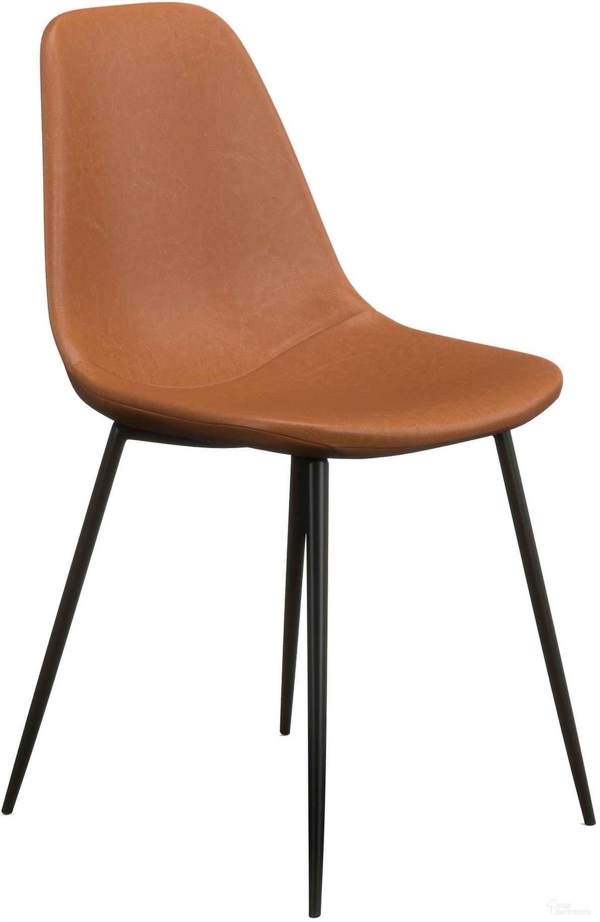 The appearance of Maxine Vegan Leather Side Chairs Set of 2 In Saddle designed by Aeon in the modern / contemporary interior design. This saddle piece of furniture was selected by 1StopBedrooms from Maxine Collection to add a touch of cosiness and style into your home. Sku: AE9013-Saddle. Material: Plywood. Chair Type: Side Chair.