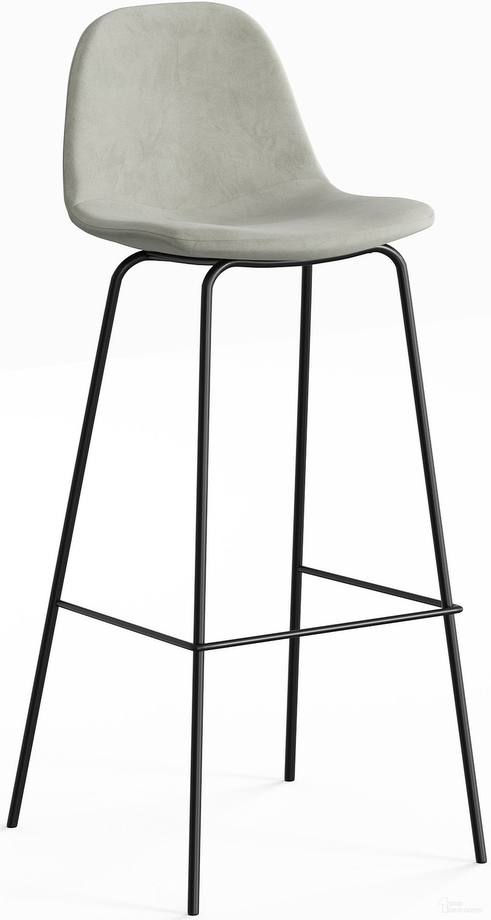 The appearance of Maxine Velvet Bar Height Stools Set of 2 In Grey designed by Aeon in the modern / contemporary interior design. This grey piece of furniture was selected by 1StopBedrooms from Maxine Collection to add a touch of cosiness and style into your home. Sku: AE9013-Bar-Platinum Velvet. Material: Plywood.