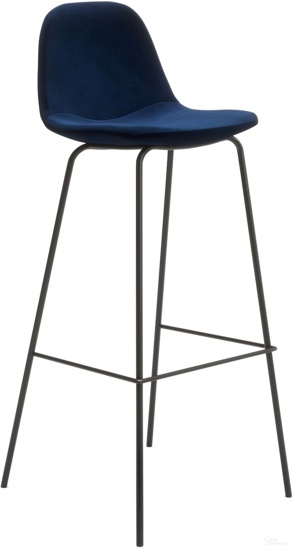 The appearance of Maxine Velvet Bar Height Stools Set of 2 In Ink designed by Aeon in the modern / contemporary interior design. This ink piece of furniture was selected by 1StopBedrooms from Maxine Collection to add a touch of cosiness and style into your home. Sku: AE9013-Bar-Ink. Material: Plywood.