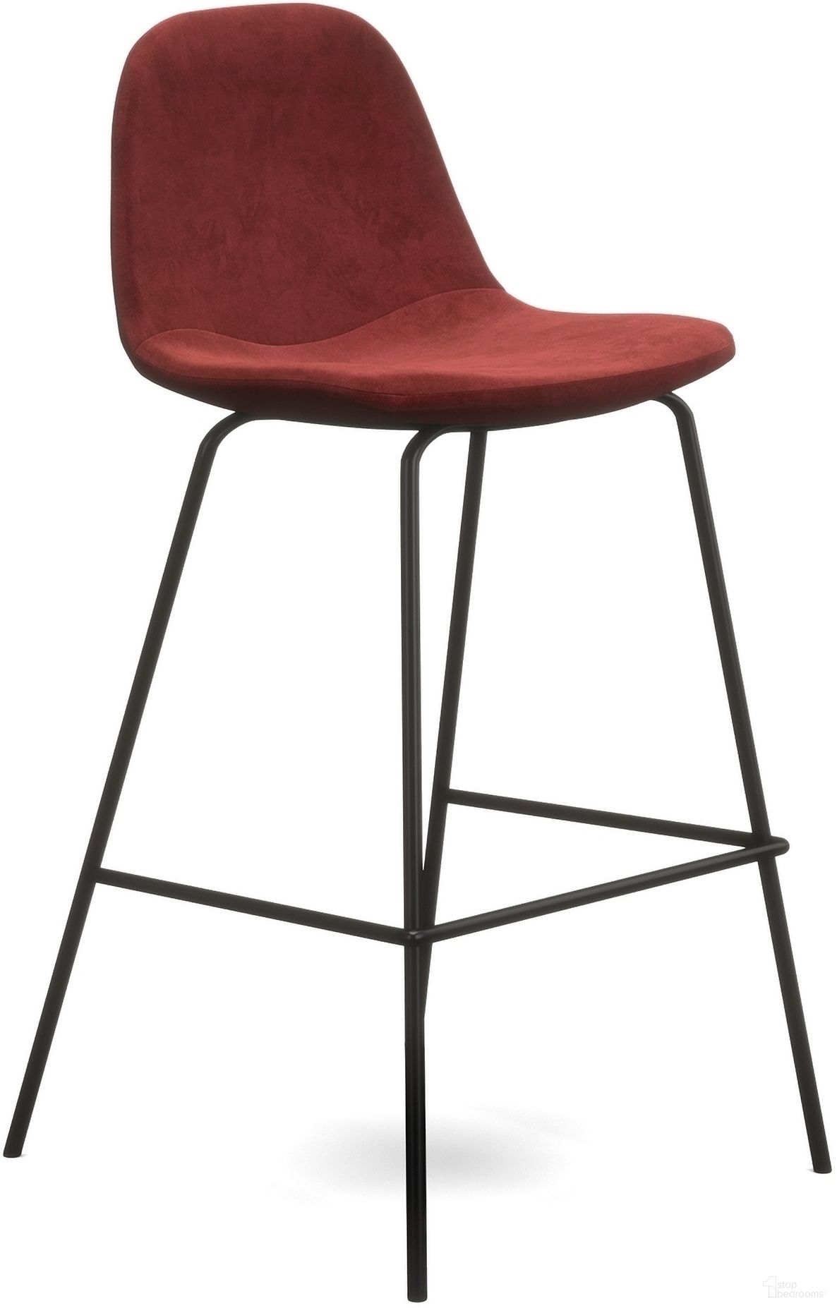 The appearance of Maxine Velvet Counter Height Stools Set of 2 In Claret designed by Aeon in the modern / contemporary interior design. This claret piece of furniture was selected by 1StopBedrooms from Maxine Collection to add a touch of cosiness and style into your home. Sku: AE9013-Counter-Claret. Material: Plywood.