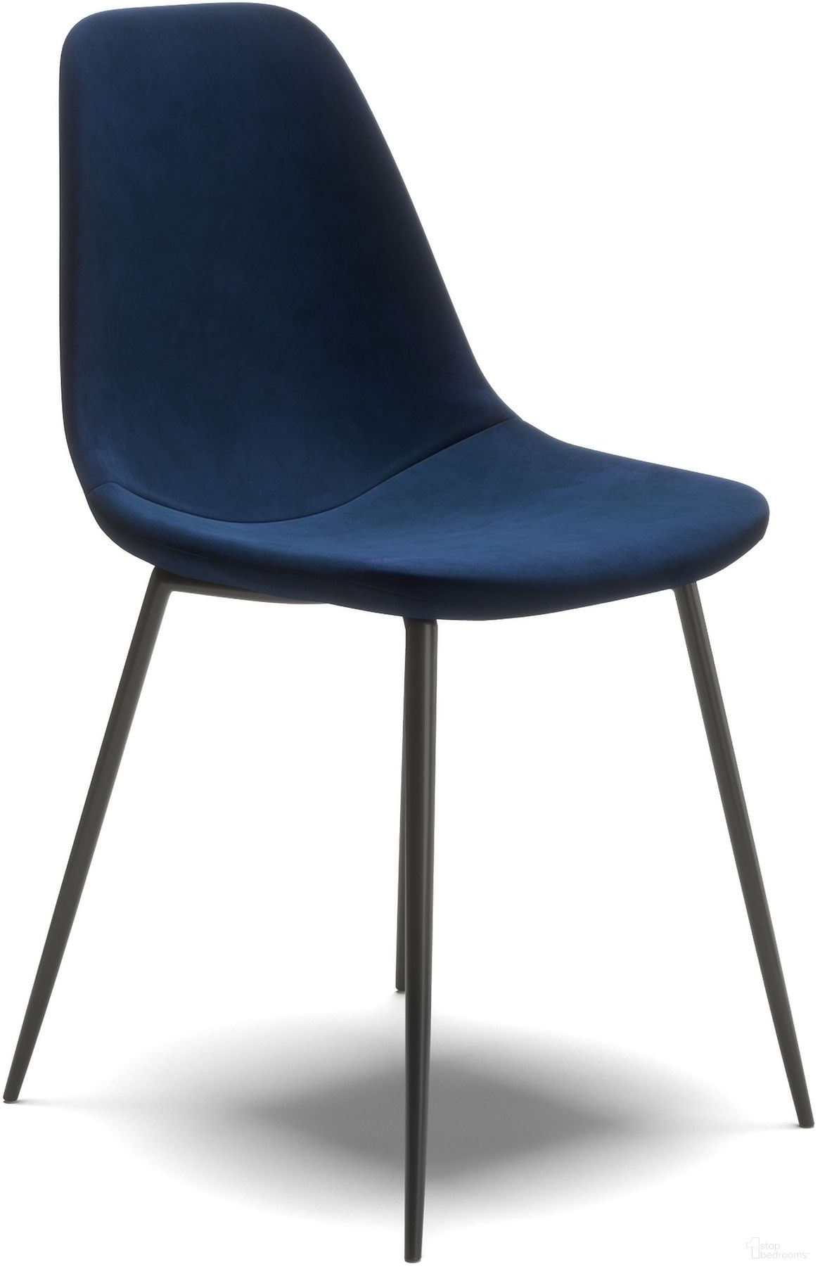 The appearance of Maxine Velvet Side Chairs Set of 2 In Ink designed by Aeon in the modern / contemporary interior design. This ink piece of furniture  was selected by 1StopBedrooms from Maxine Collection to add a touch of cosiness and style into your home. Sku: AE9013-Ink. Material: Plywood. Chair Type: Side Chair.