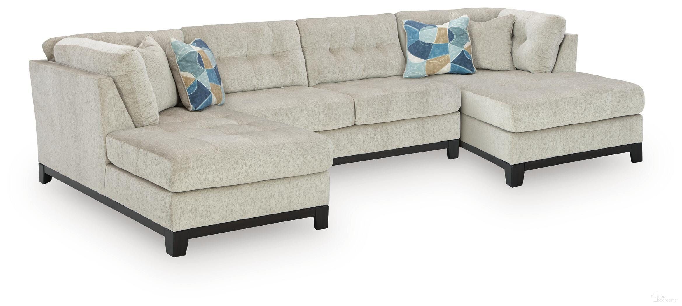 Maxon Place 3-Piece Sectional with Chaise In Stone