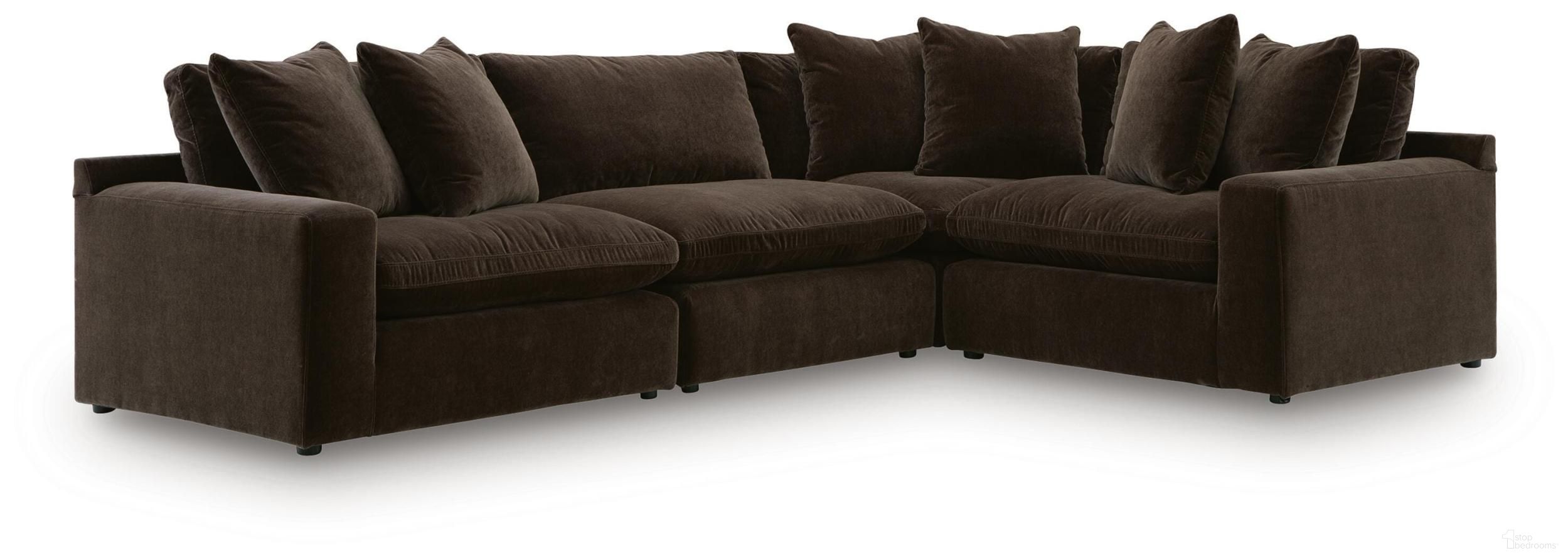 Maxton Heights 4-Piece Sectional In Bittersweet