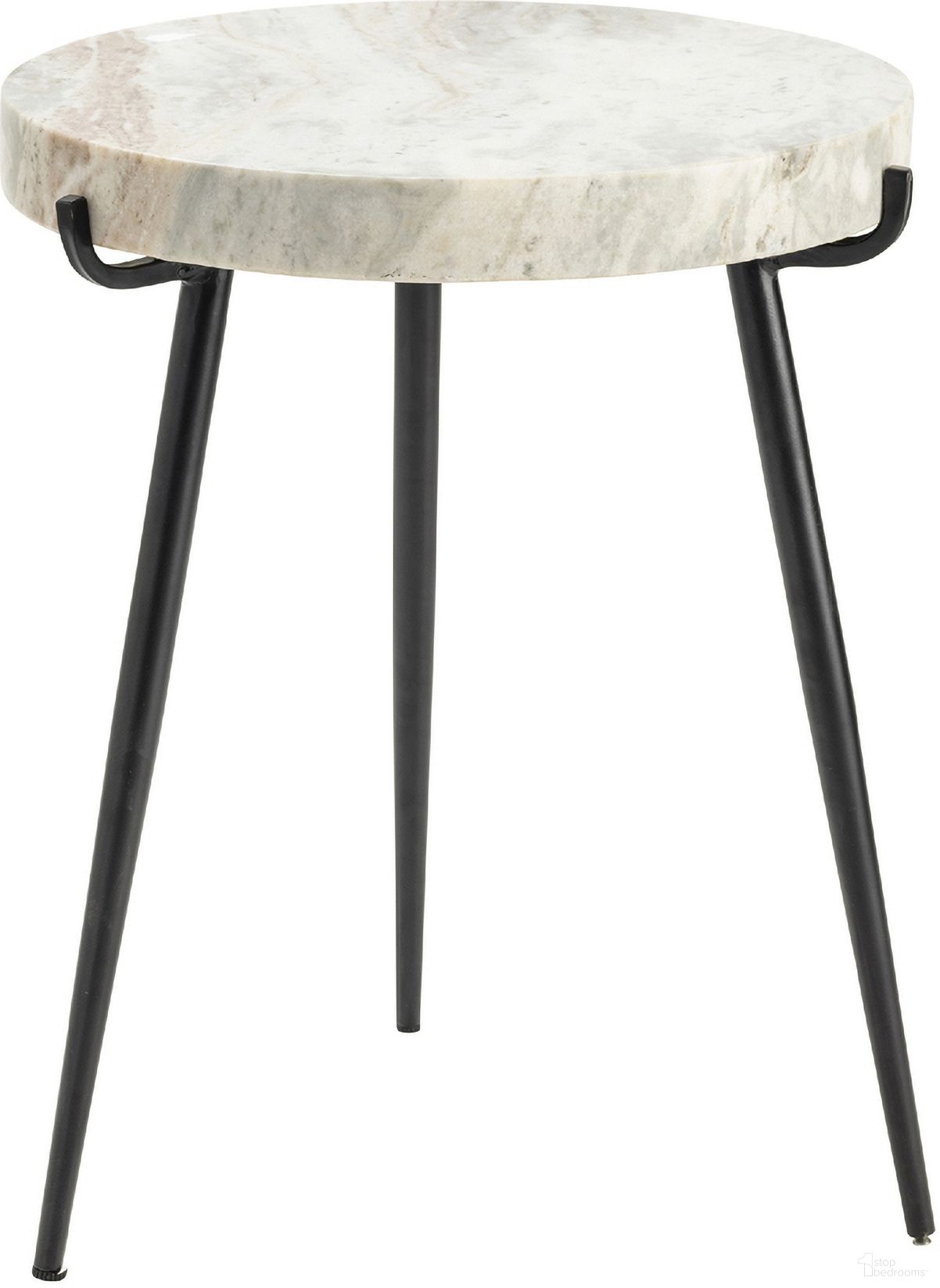 The appearance of Maxwell Accent Table In Gray and Black designed by Crestview Collection in the transitional interior design. This gray and black piece of furniture  was selected by 1StopBedrooms from  to add a touch of cosiness and style into your home. Sku: CVFNR839. Material: Marble.