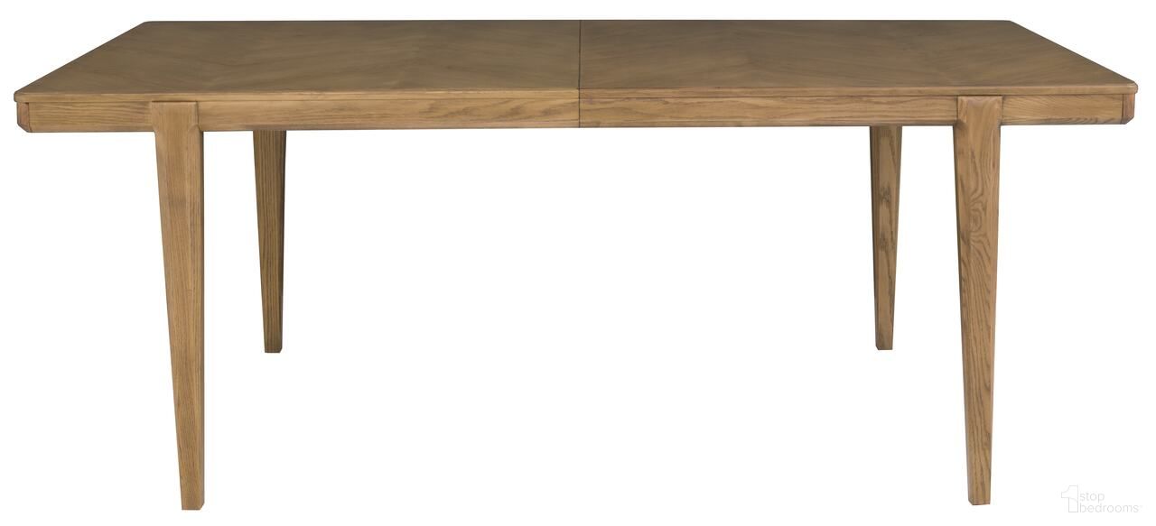 The appearance of Maxwell Dining Table In Sunlit Oak designed by Fairfield Chair in the modern / contemporary interior design. This sunlit oak piece of furniture was selected by 1StopBedrooms from Maxwell Collection to add a touch of cosiness and style into your home. Sku: 8057-DT-S. Table Base Style: Legs. Table Top Shape: Rectangular. Material: Veneer. Size: 42" x 78".