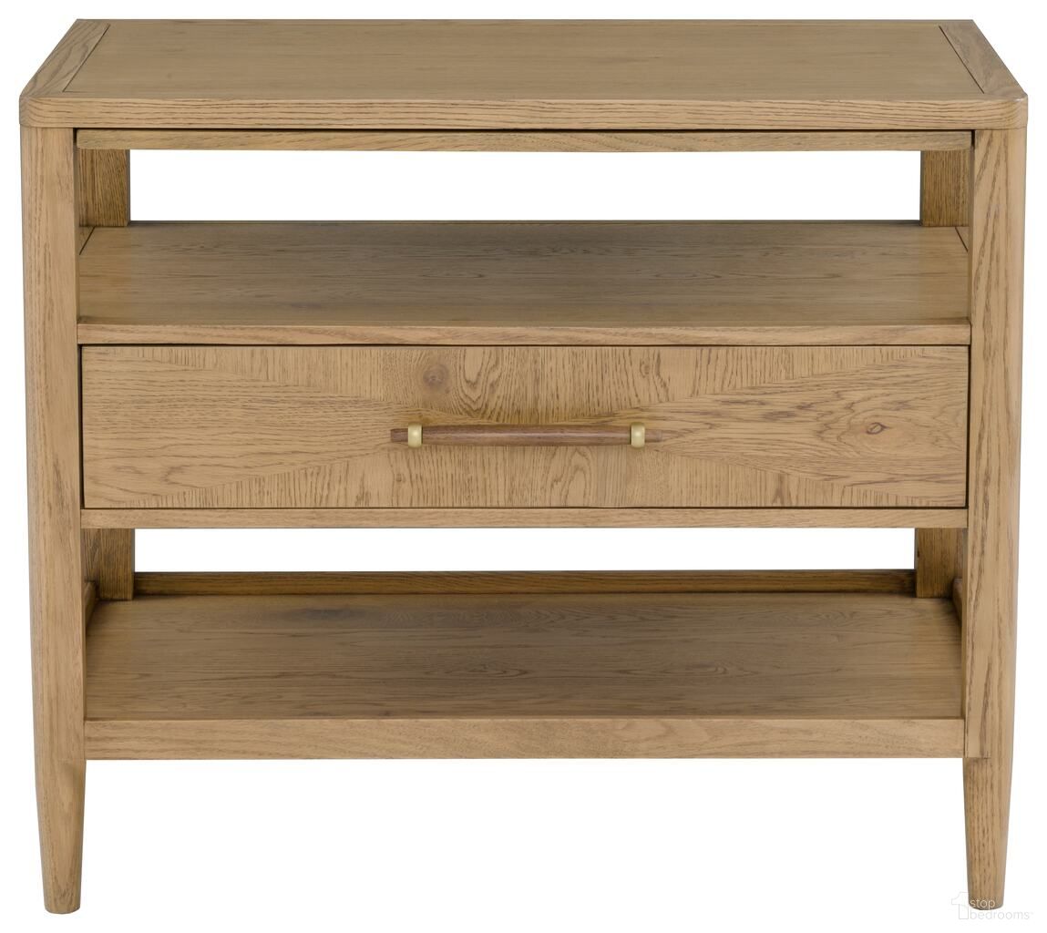 The appearance of Maxwell Nightstand In Sunlit Oak designed by Fairfield Chair in the modern / contemporary interior design. This sunlit oak piece of furniture was selected by 1StopBedrooms from Maxwell Collection to add a touch of cosiness and style into your home. Sku: 8057-BS-S. Material: Veneer.