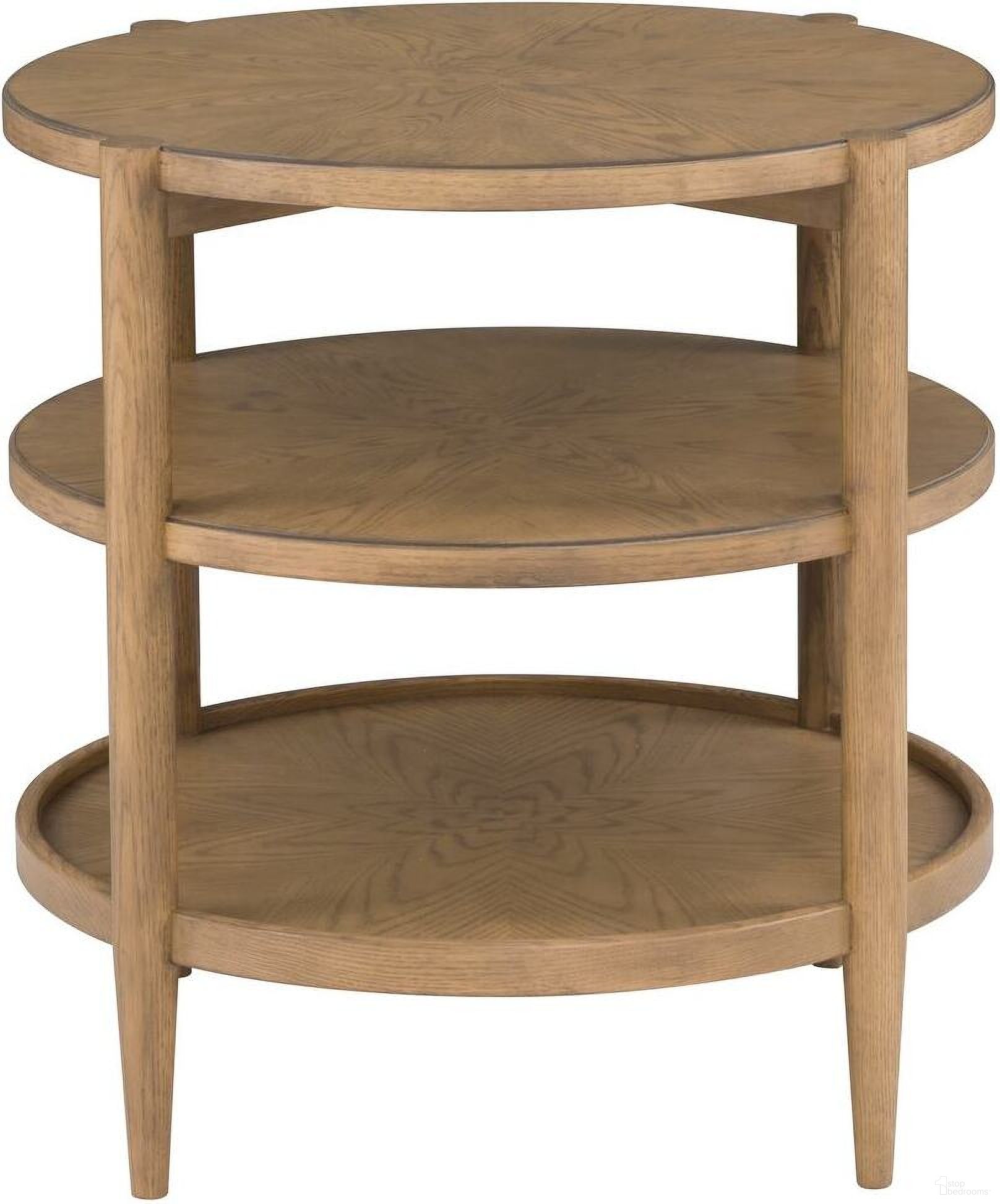The appearance of Maxwell Round End Table In Sunlit Oak designed by Fairfield Chair in the modern / contemporary interior design. This sunlit oak piece of furniture was selected by 1StopBedrooms from Maxwell Collection to add a touch of cosiness and style into your home. Sku: 8057-19-S. Material: Solid Oak.