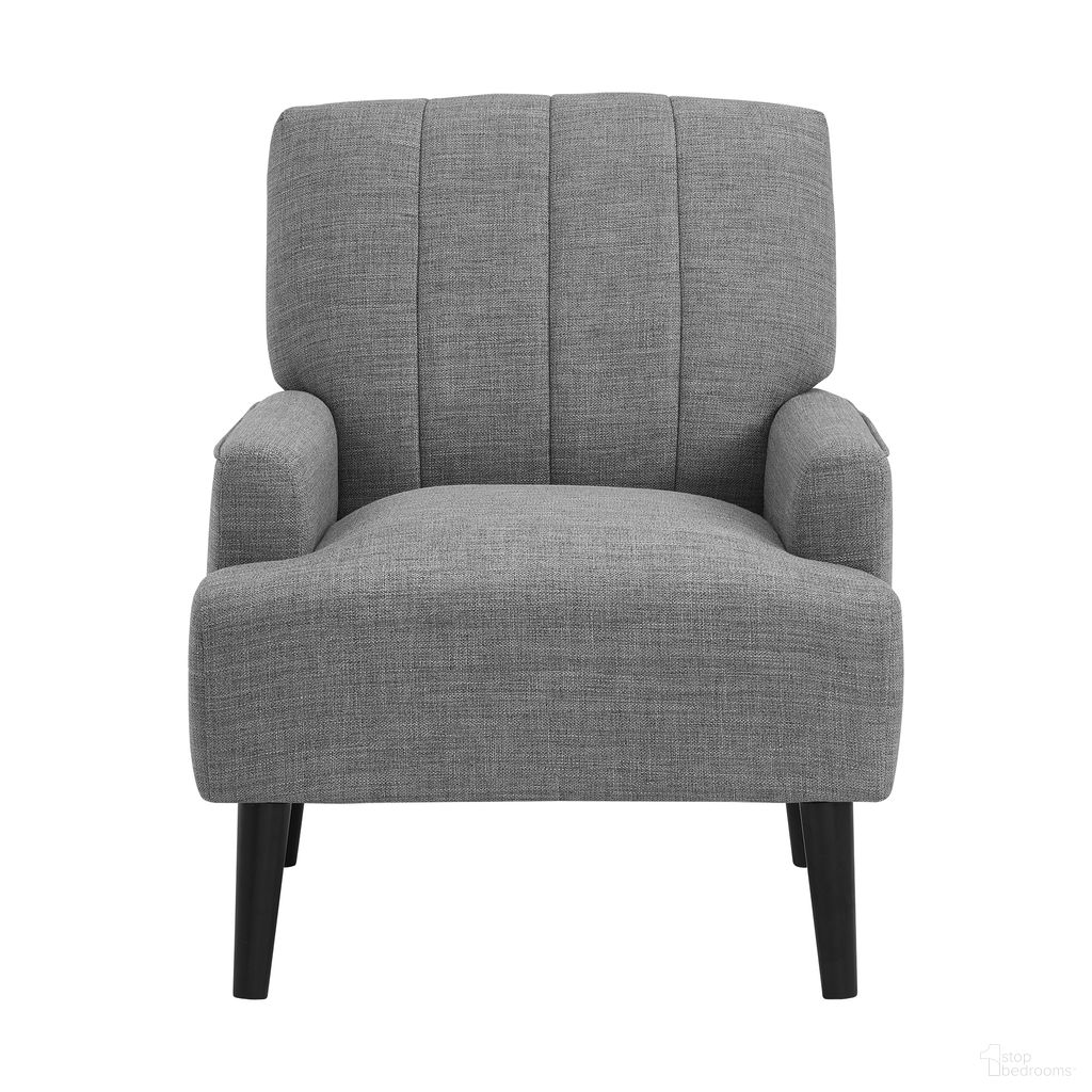 The appearance of May Chair with Channel Back In Grey and Espresso designed by Picket House in the transitional interior design. This grey/espresso piece of furniture  was selected by 1StopBedrooms from May Collection to add a touch of cosiness and style into your home. Sku: U-4410-4551-100C. Material: Polyester.