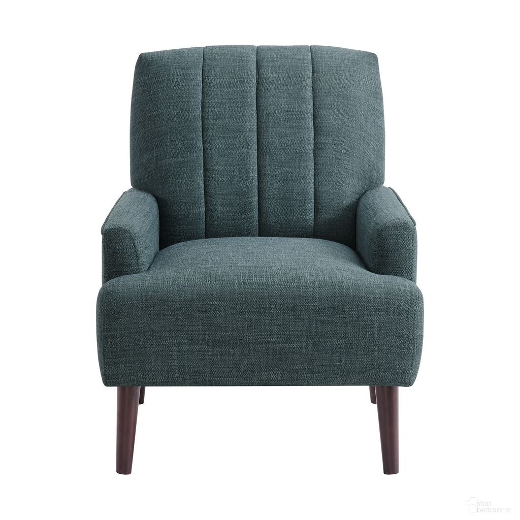The appearance of May Chair with Channel Back In Teal and Espresso designed by Picket House in the transitional interior design. This teal/espresso piece of furniture was selected by 1StopBedrooms from May Collection to add a touch of cosiness and style into your home. Sku: U-4410-4550-100C. Material: Polyester.