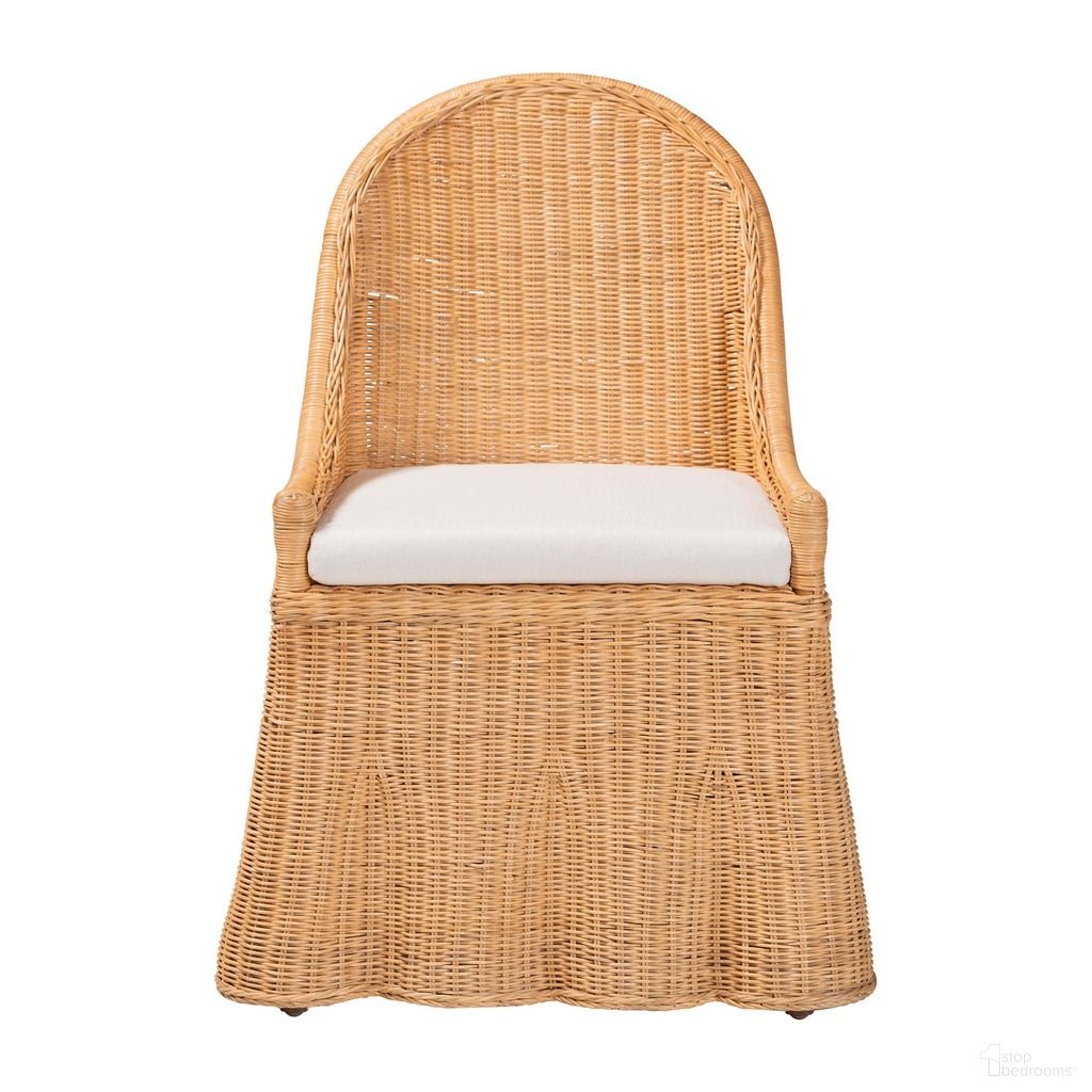 Maya Natural Rattan Accent Chair In Light Honey