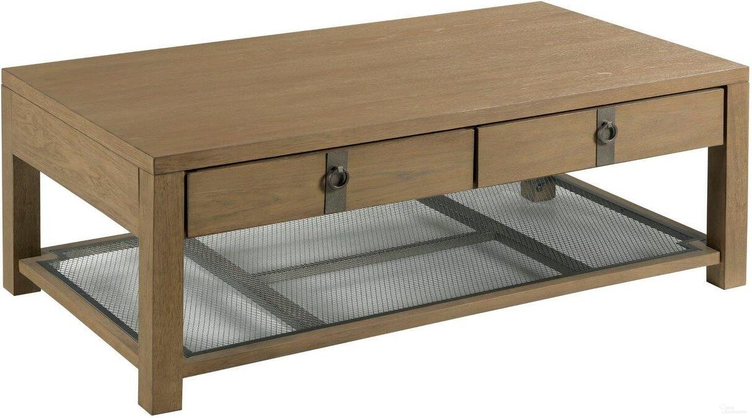 The appearance of Maya Rectangular Drawer Coffee Table designed by Hammary in the modern / contemporary interior design. This light stain piece of furniture  was selected by 1StopBedrooms from Maya Collection to add a touch of cosiness and style into your home. Sku: 070-910. Material: Wood.