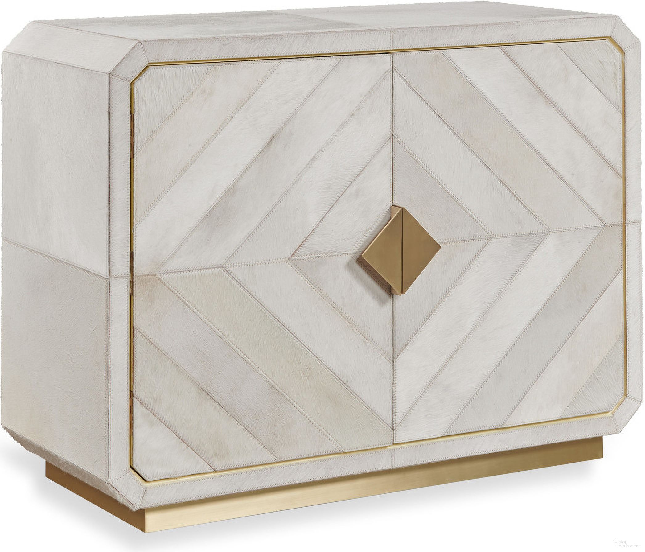 The appearance of Maya Two Door Chest In Off White designed by Century Furniture in the modern / contemporary interior design. This off white piece of furniture was selected by 1StopBedrooms from Grand Tour Furniture Collection to add a touch of cosiness and style into your home. Sku: SF6082. Material: Upholstery.