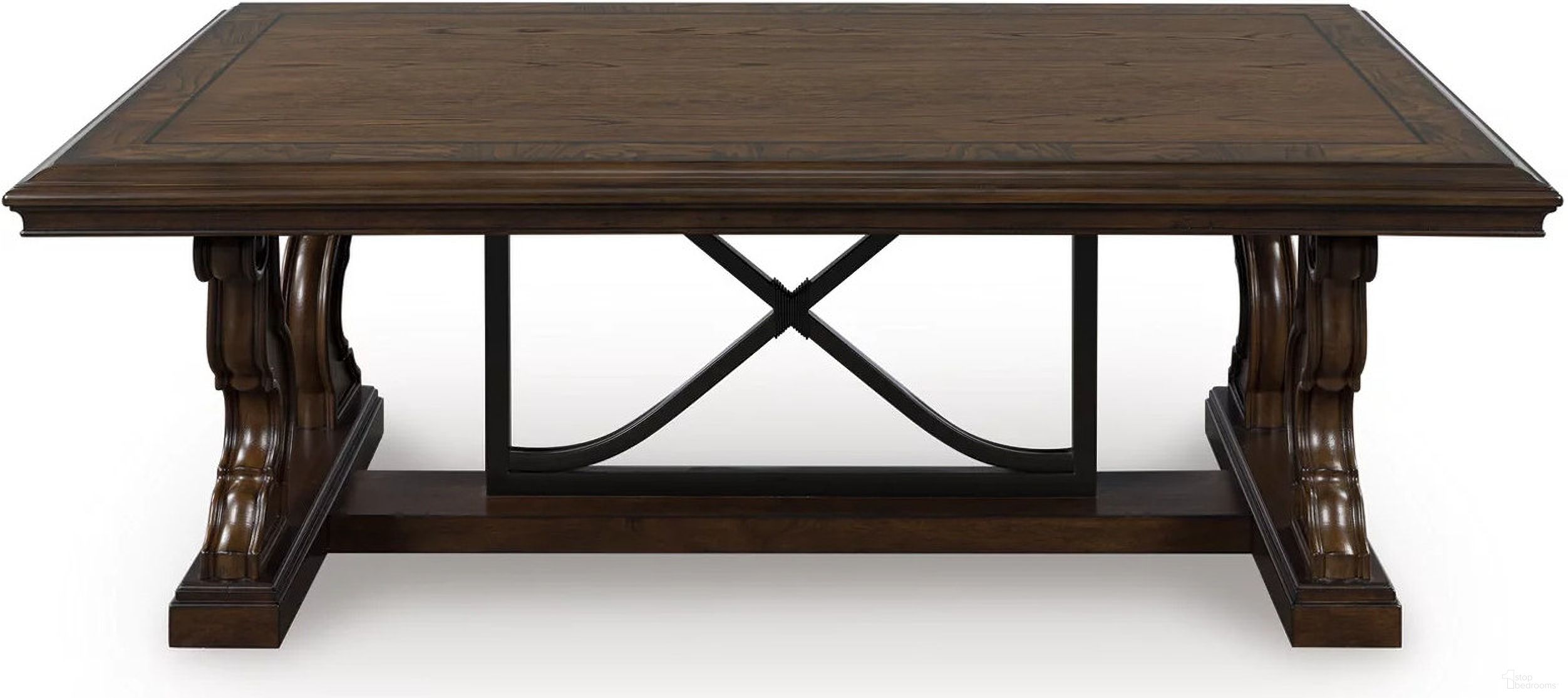 The appearance of Maylee Coffee Table In Dark Brown designed by Signature Design by Ashley in the traditional interior design. This dark brown piece of furniture was selected by 1StopBedrooms from Maylee Collection to add a touch of cosiness and style into your home. Sku: T647-1. Material: Wood.