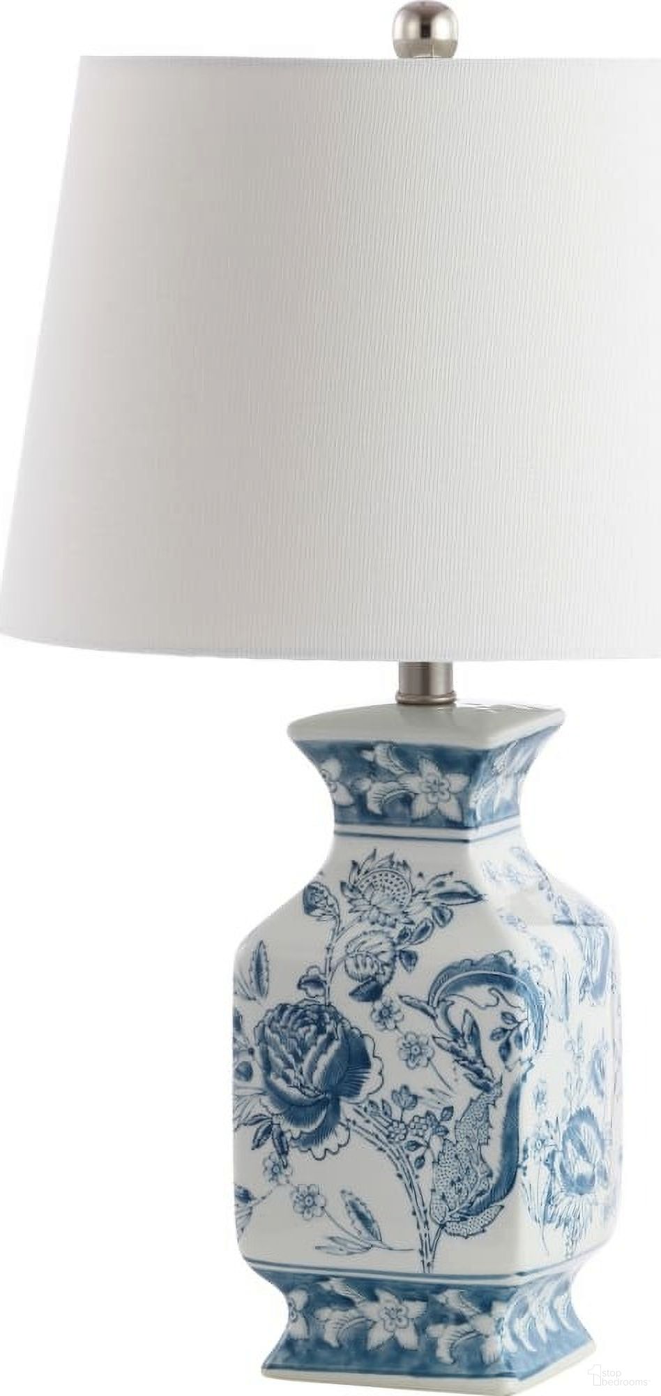 The appearance of Mayson Blue and White Table Lamp designed by Safavieh in the modern / contemporary interior design. This blue and white piece of furniture was selected by 1StopBedrooms from Safavieh TBL Collection to add a touch of cosiness and style into your home. Sku: TBL4135A. Material: Chrome.