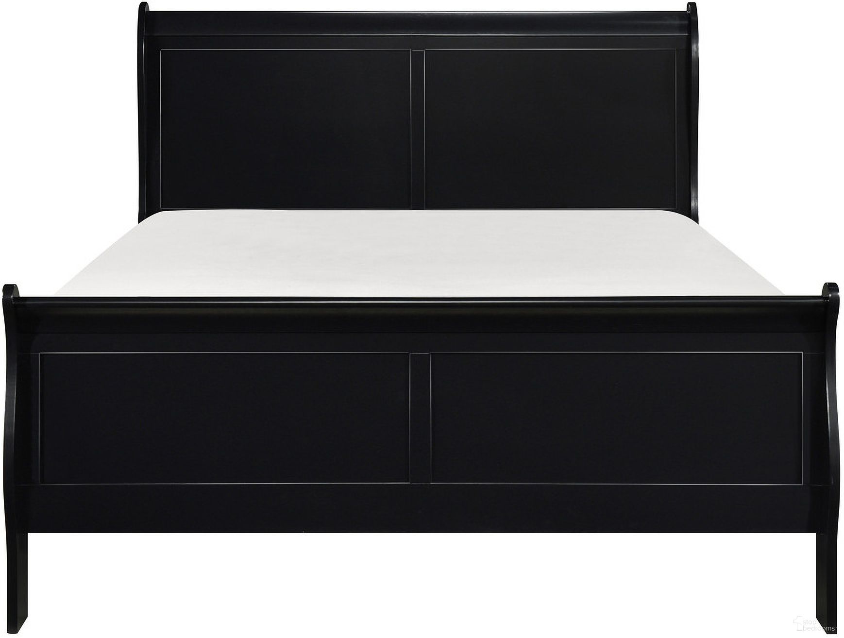 The appearance of Mayville Burnished Black King Sleigh Bed designed by Homelegance in the modern / contemporary interior design. This black piece of furniture  was selected by 1StopBedrooms from Mayville Collection to add a touch of cosiness and style into your home. Sku: 2147KBK-1;2147KBK-3EK. Bed Type: Sleigh Bed. Material: Wood. Bed Size: King.