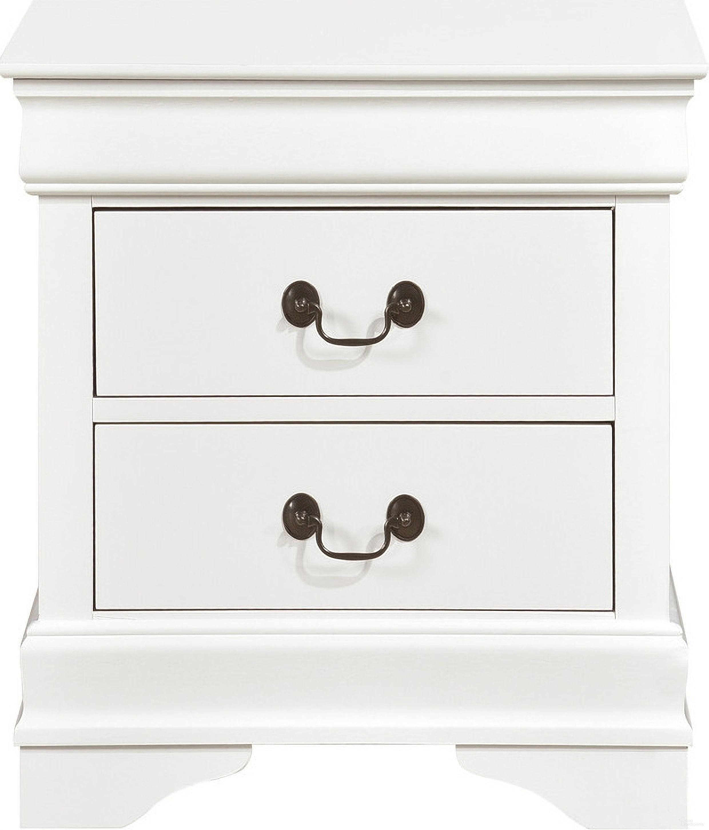 Mayville Burnished White Nightstand