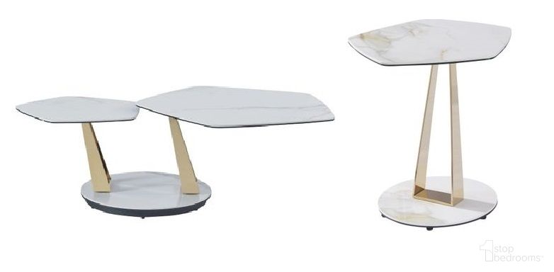 The appearance of MC Orleans Occasional Table Set In White and Gold designed by J&M in the modern / contemporary interior design. This white and gold piece of furniture was selected by 1StopBedrooms from Orleans Collection to add a touch of cosiness and style into your home. Sku: 17830;17830-ET. Material: Ceramic.