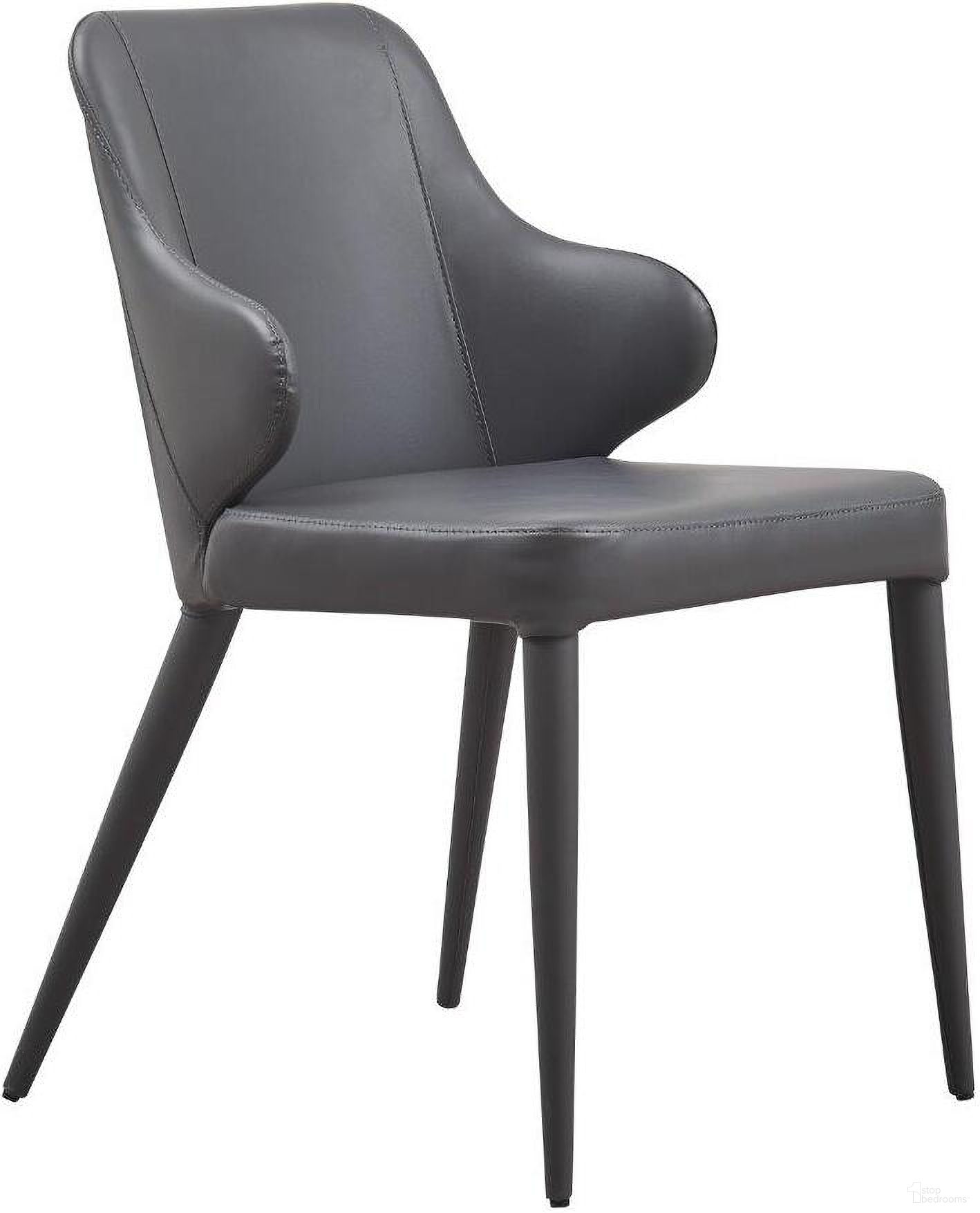 The appearance of Mc San Francisco Dining Chair Set of 2 In Grey designed by J&M in the modern / contemporary interior design. This grey piece of furniture  was selected by 1StopBedrooms from San Francisco Collection to add a touch of cosiness and style into your home. Sku: 18867. Material: Leather. Chair Type: Side Chair.