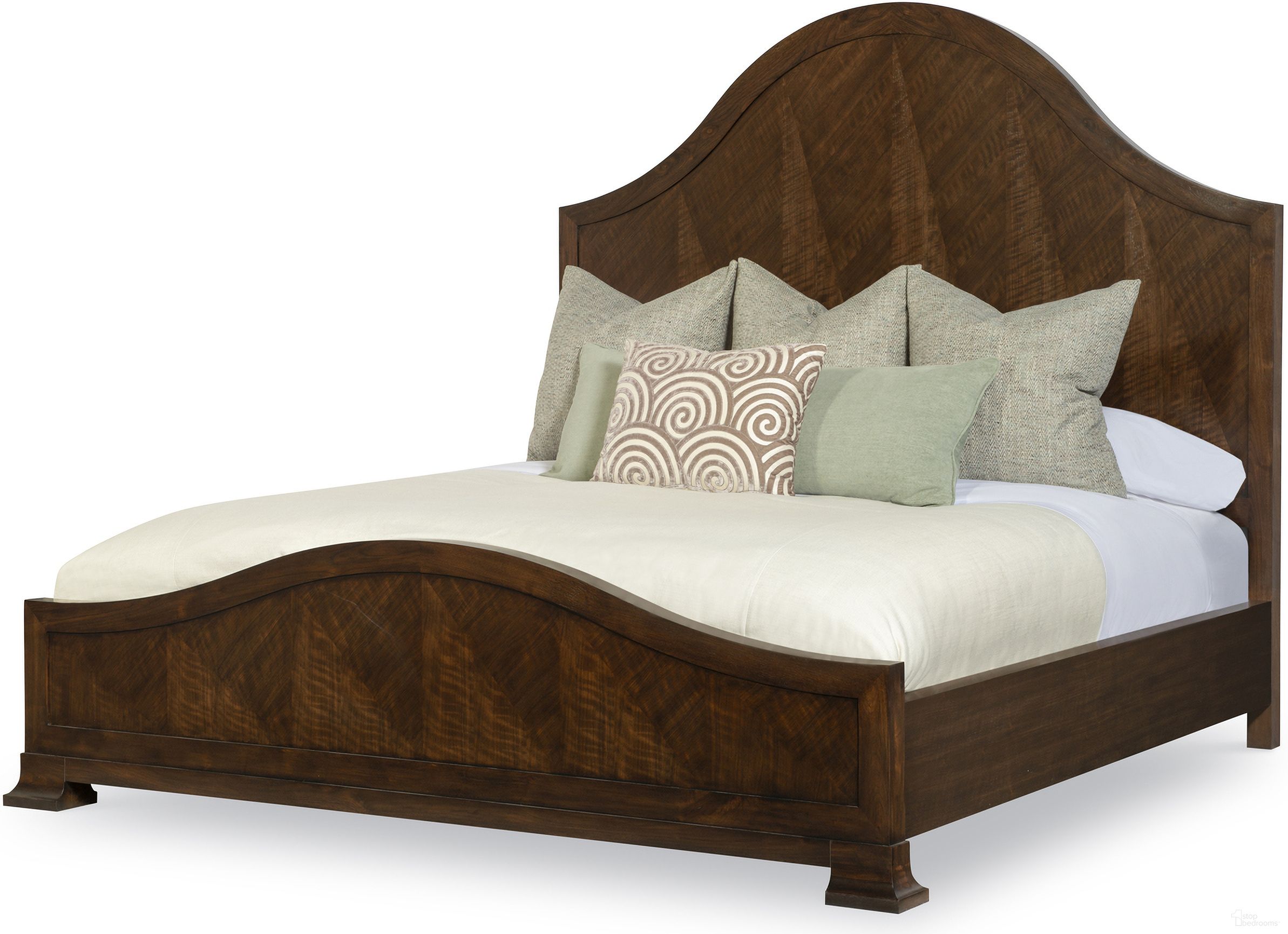 The appearance of Mcalpine Wood King Panel Bed In Brunette designed by Century Furniture in the modern / contemporary interior design. This brunette piece of furniture  was selected by 1StopBedrooms from Citation Collection to add a touch of cosiness and style into your home. Sku: B1H-146F;B1H-146H;B1H-146R. Bed Type: Panel Bed. Bed Size: King. Material: Walnut Veneer.