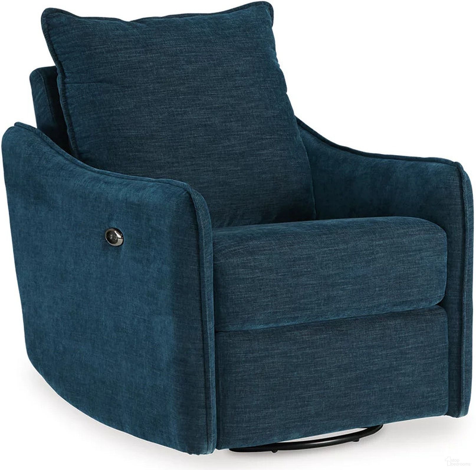 The appearance of Mcburg Swivel Power Recliner In Navy designed by Signature Design by Ashley in the modern / contemporary interior design. This navy piece of furniture was selected by 1StopBedrooms from Mcburg Collection to add a touch of cosiness and style into your home. Sku: 4480128. Material: Polyester.