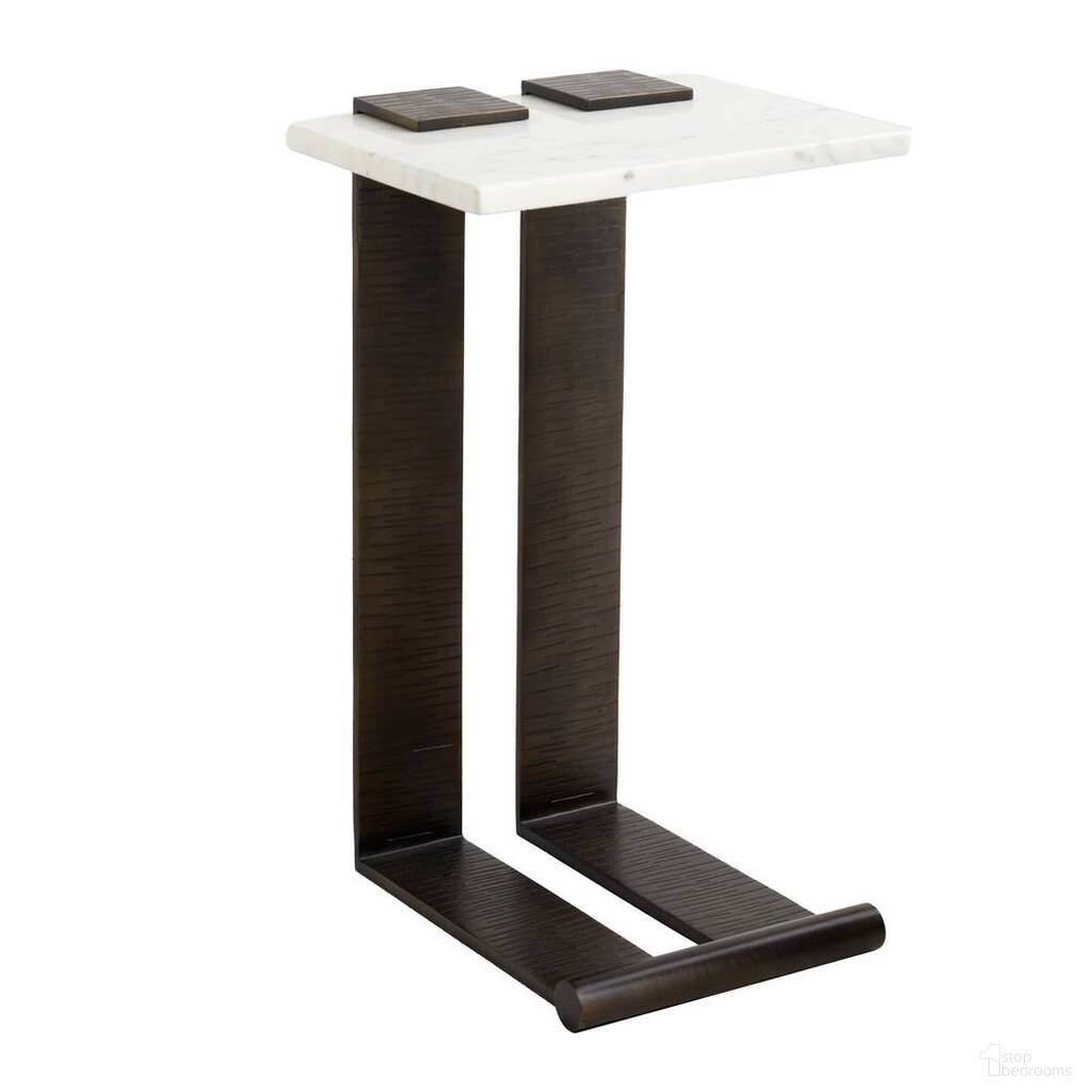 The appearance of McClain Accent Table In White designed by Arteriors in the modern / contemporary interior design. This white piece of furniture  was selected by 1StopBedrooms from McClain Collection to add a touch of cosiness and style into your home. Sku: FAI16. Material: Marble.