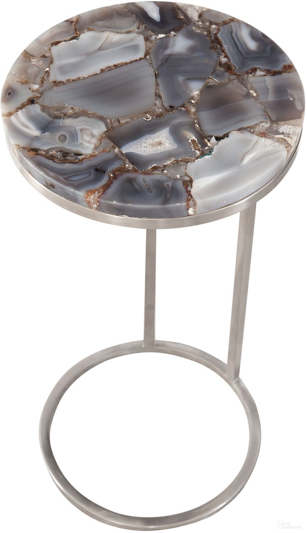The appearance of Mccoy Accent Table In Gray designed by Bassett Mirror Company in the modern / contemporary interior design. This gray piece of furniture  was selected by 1StopBedrooms from  to add a touch of cosiness and style into your home. Sku: 7079-LR-223. Material: Agate.